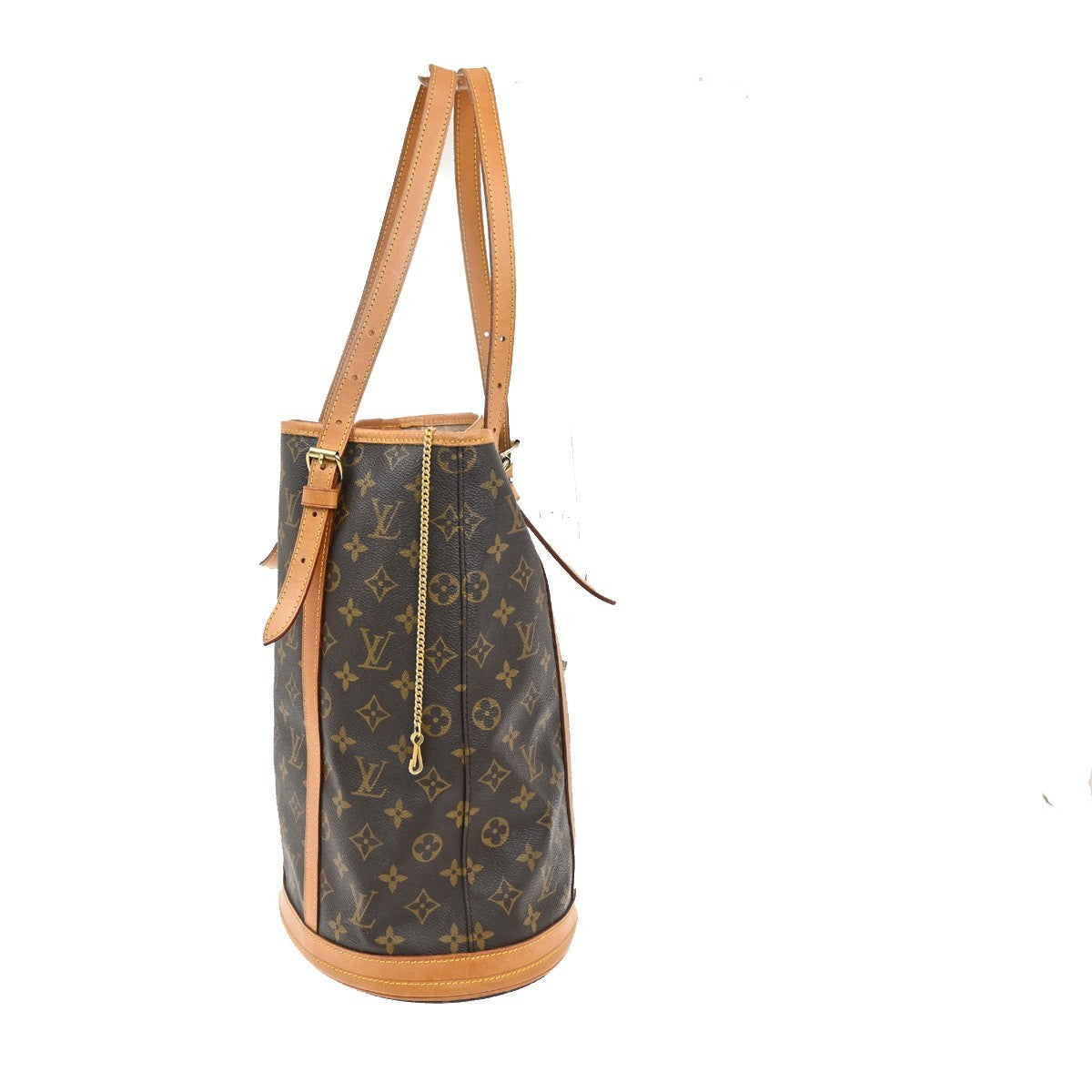 LOUIS VUITTON BUCKET GM Shoulder Tote Bag Monogram Leather Brown M42236 31AA101