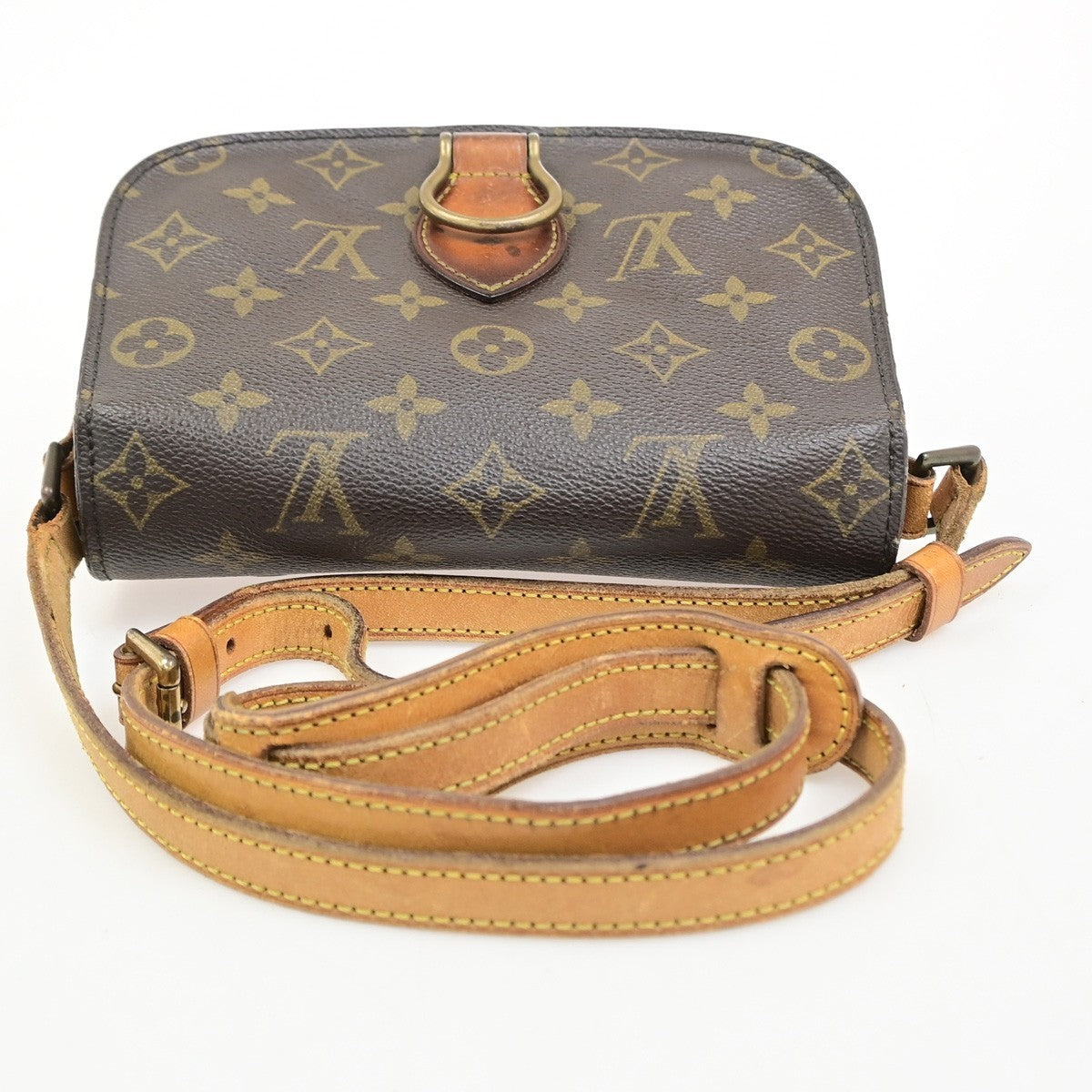 LOUIS VUITTON Saint Cloud MM Shoulder Bag Monogram Leather Brown M51243 36PA097