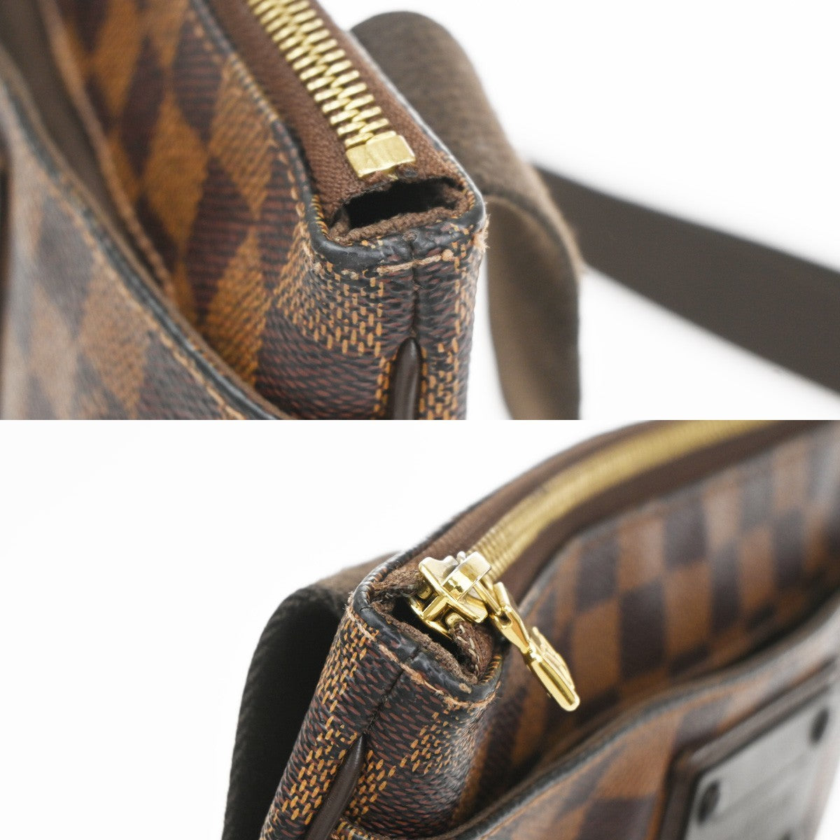 LOUIS VUITTON Pochette Plate Brooklyn Shoulder Bag Damier Brown N41100 11YJ127