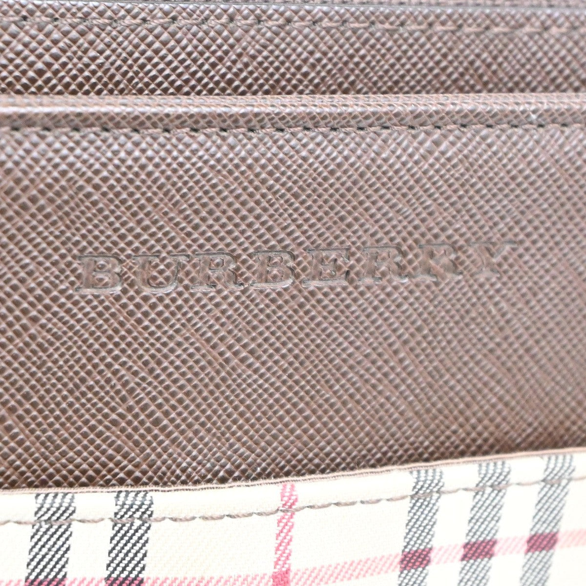 BURBERRY Logo Nova Check Shoulder Bag Canvas Leather Brown 31RF808
