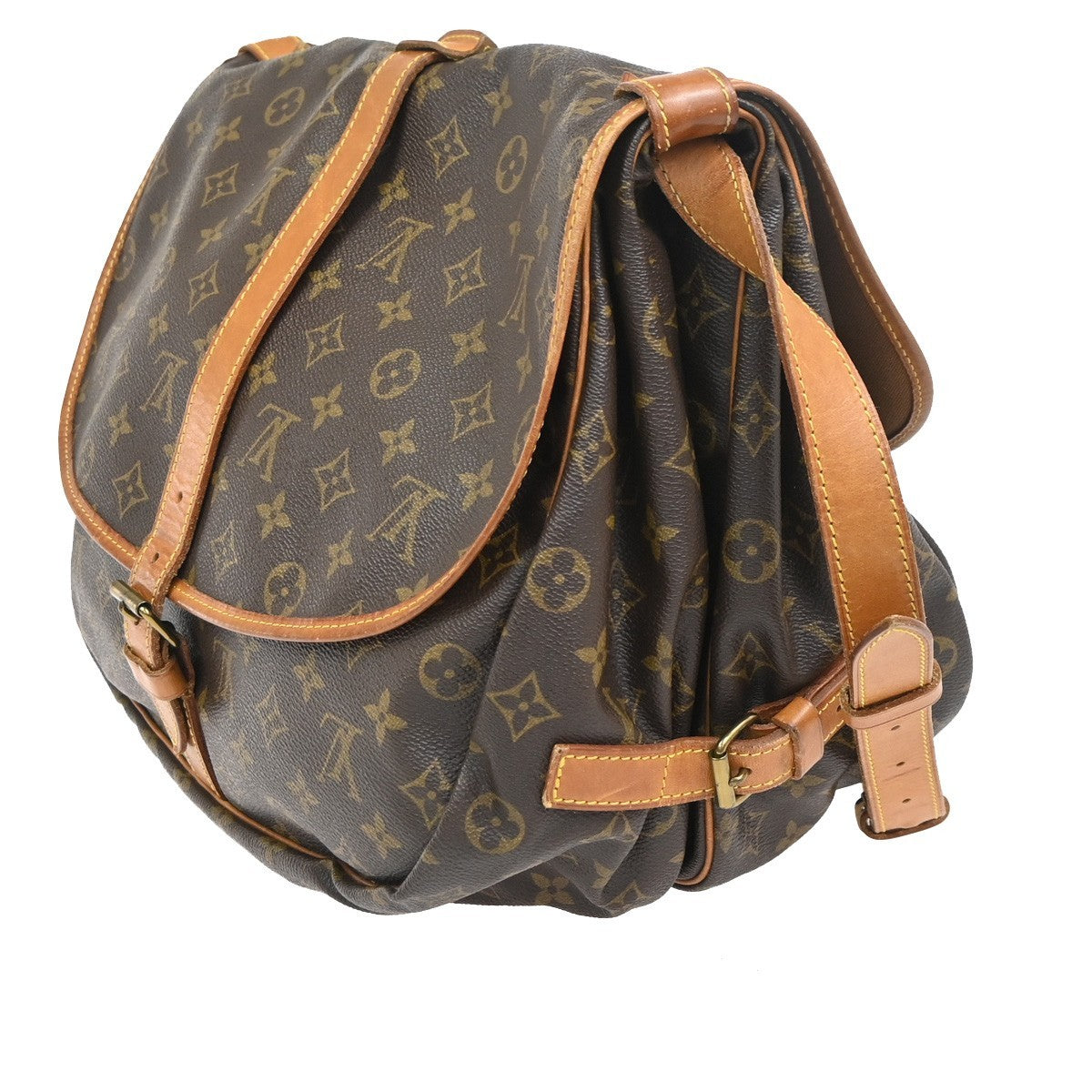 LOUIS VUITTON Saumur 35 Shoulder Bag Monogram Leather BN France M42254 74KC830