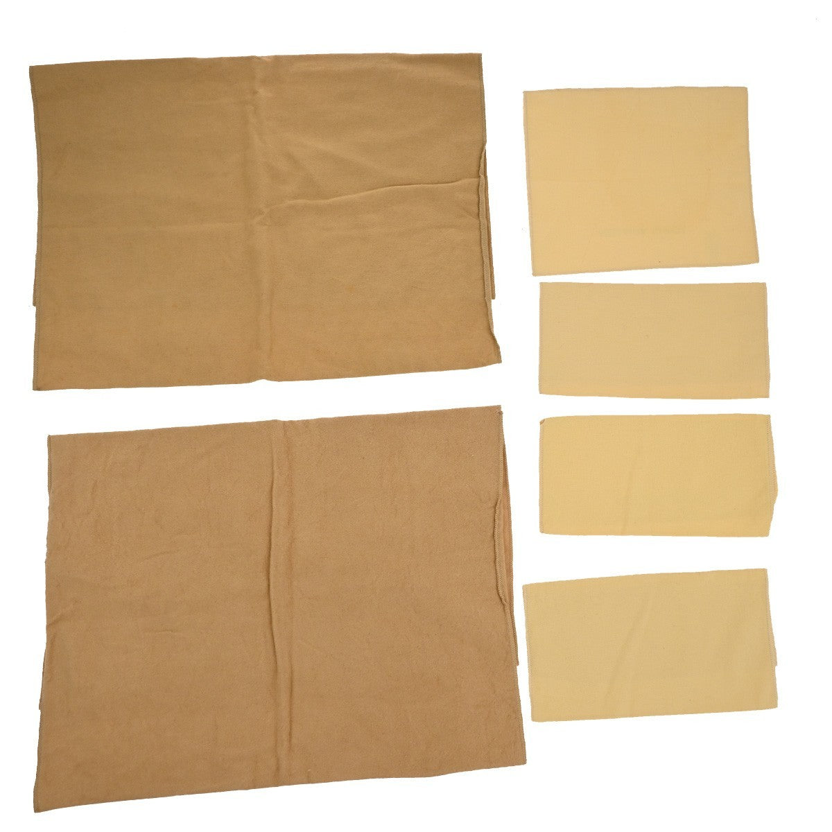 LOUIS VUITTON Logo 10 Set Dust Bag Drawstring Canvas Cotton Beige Brown 09KP229
