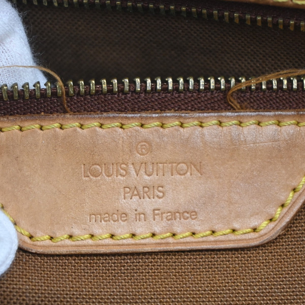 LOUIS VUITTON Cabas Mezzo Shoulder Bag Monogram Leather Brown M51151 82MA440