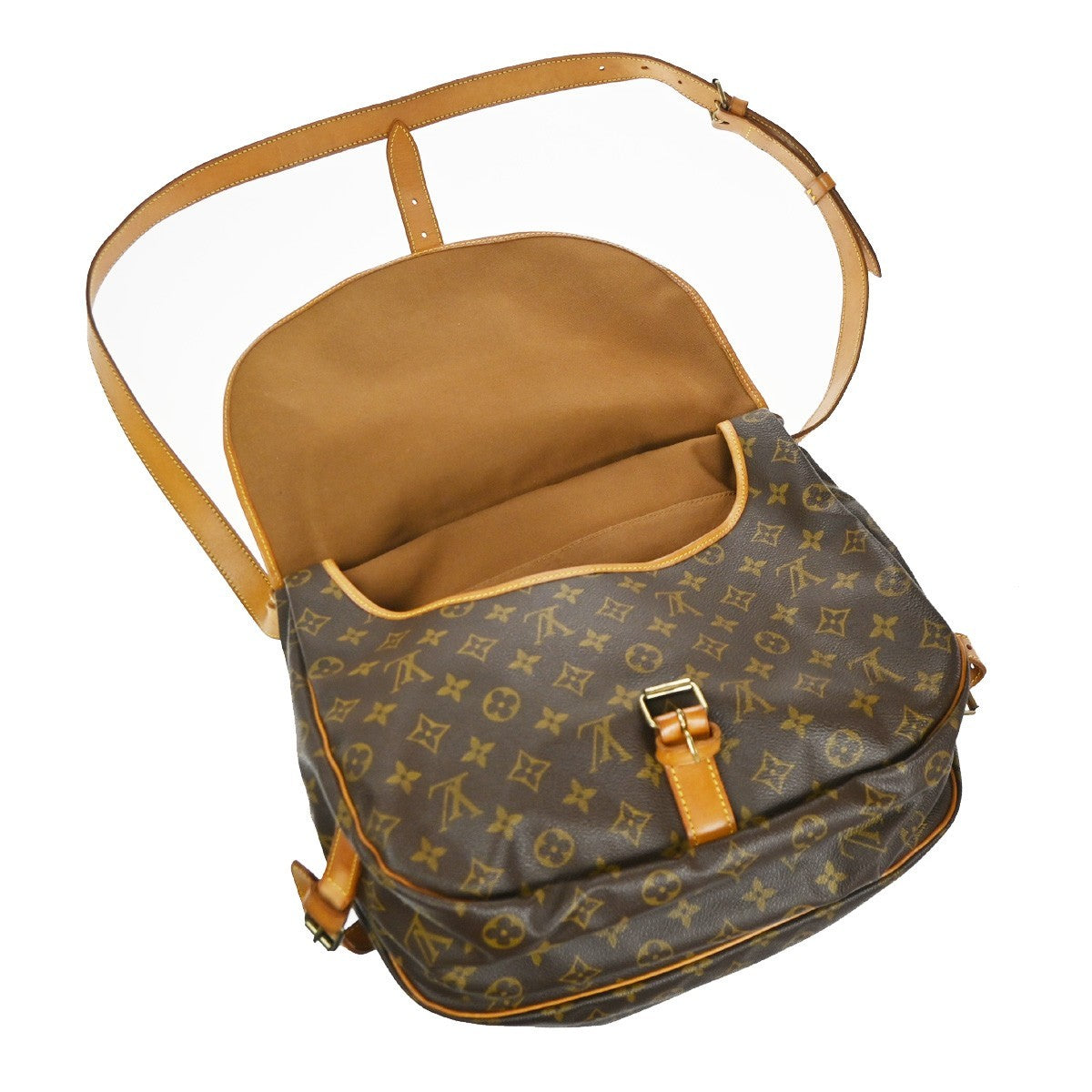 LOUIS VUITTON Saumur 35 Shoulder Bag Monogram Leather BN France M42254 13MA609