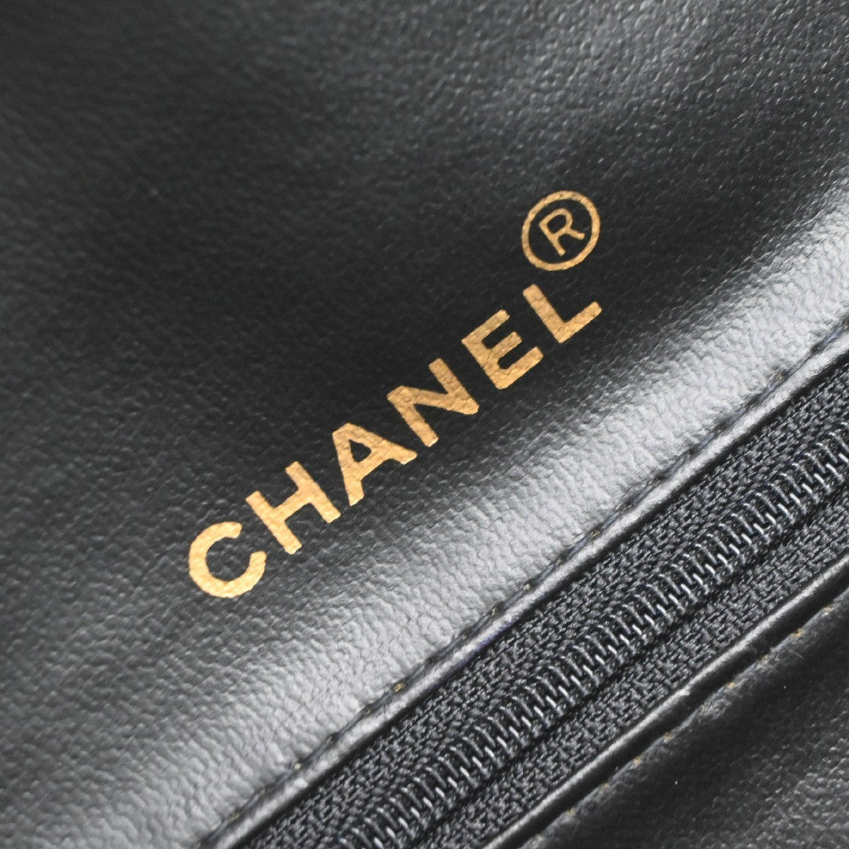 CHANEL Matelasse Travel Boston Hand Bag Leather Black France Vintage 332RP182
