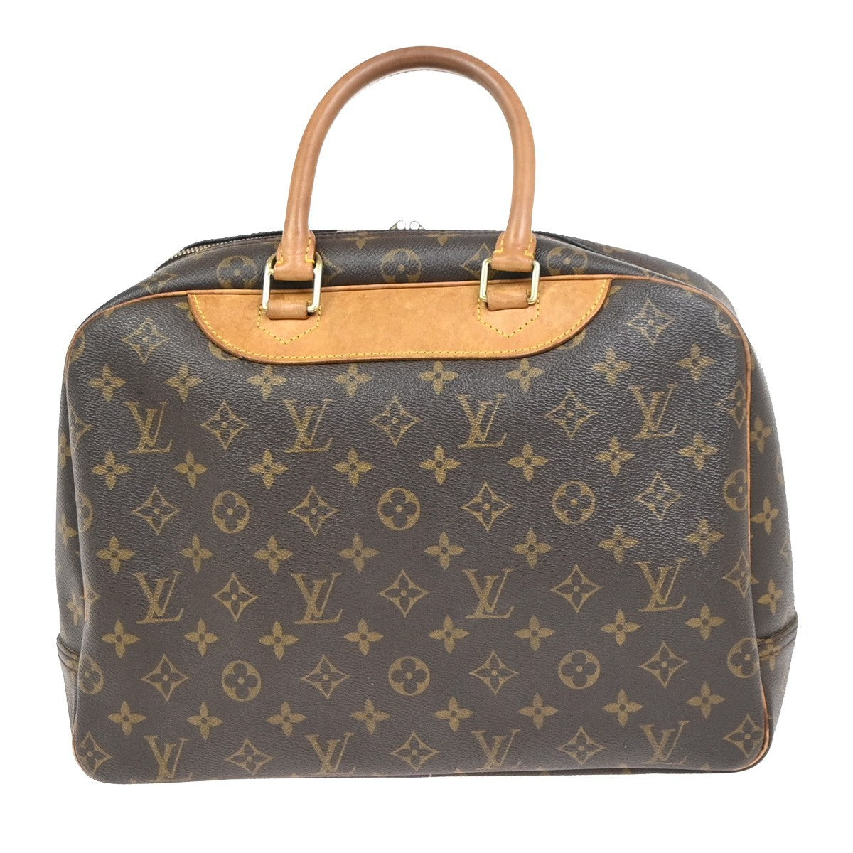 LOUIS VUITTON LV Logo Deauville Hand Bag Monogram Leather Brown M47270 70KD014