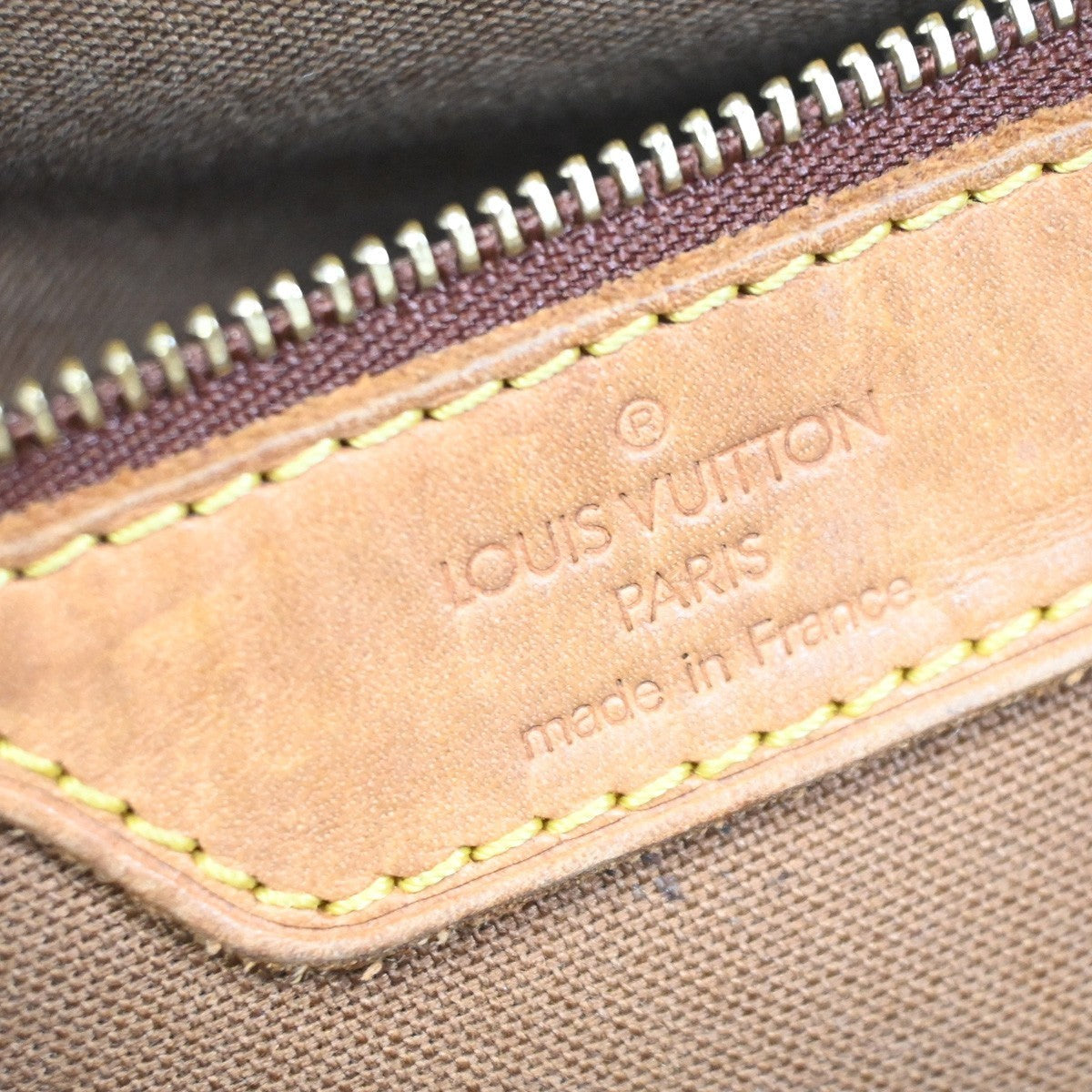 LOUIS VUITTON Cabas Mezzo Shoulder Bag Monogram Leather Brown M51151 88SA003