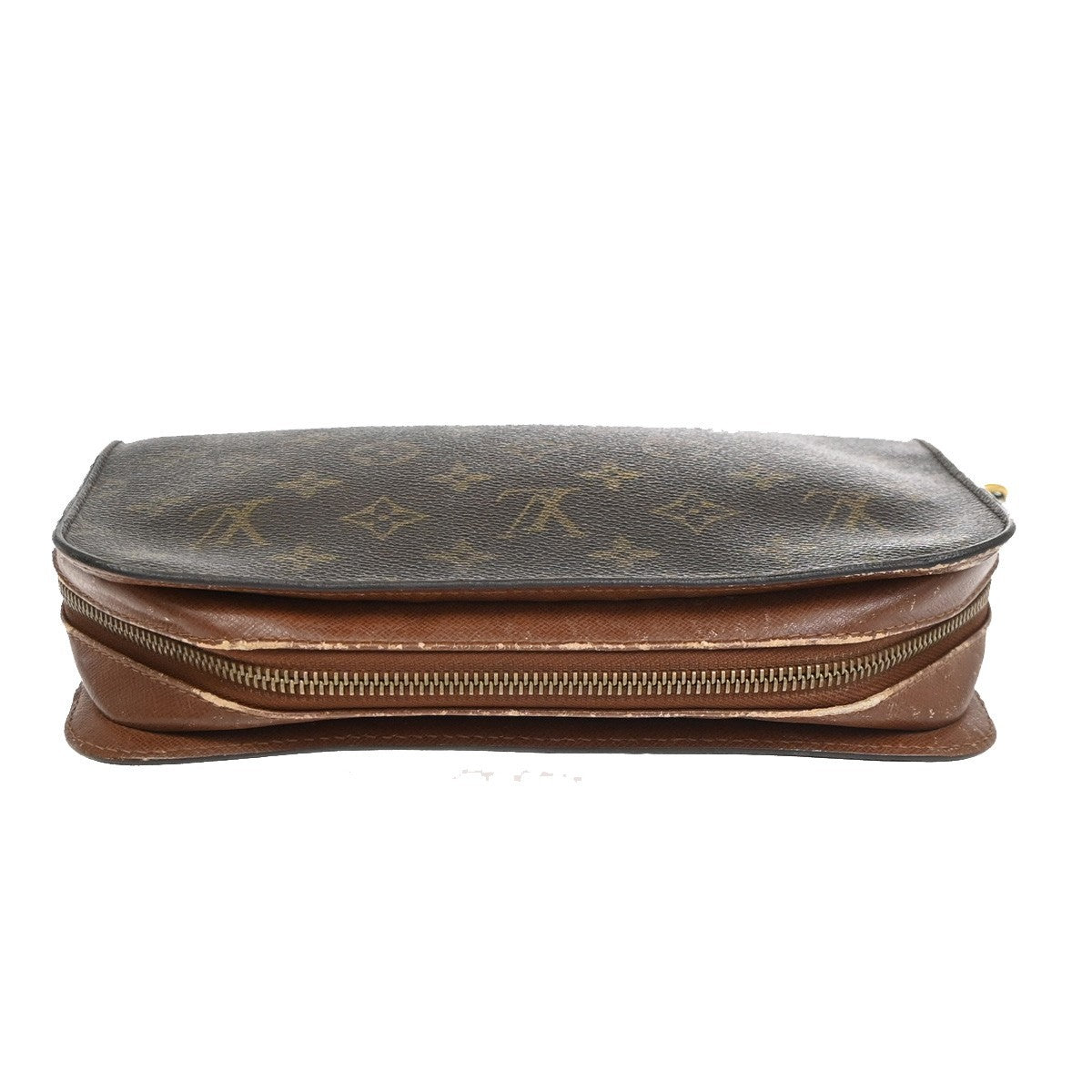 LOUIS VUITTON Orsay Clutch Hand Bag Monogram Leather Brown France M51790 05YJ179