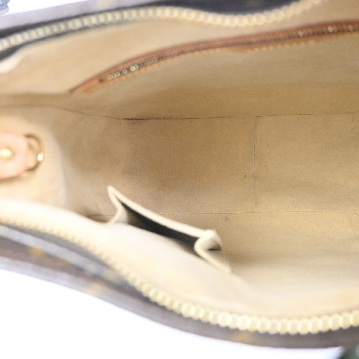 LOUIS VUITTON Logo Looping GM Shoulder Bag Monogram Leather Brown M51145 79ZA042