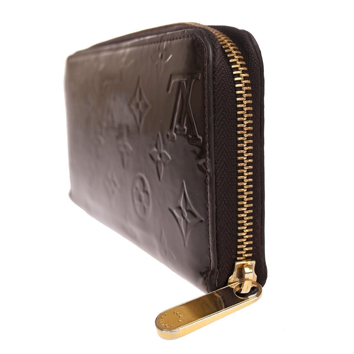LOUIS VUITTON Zippy Long Wallet Monogram Vernis Leather Amarante M93522 63GA192