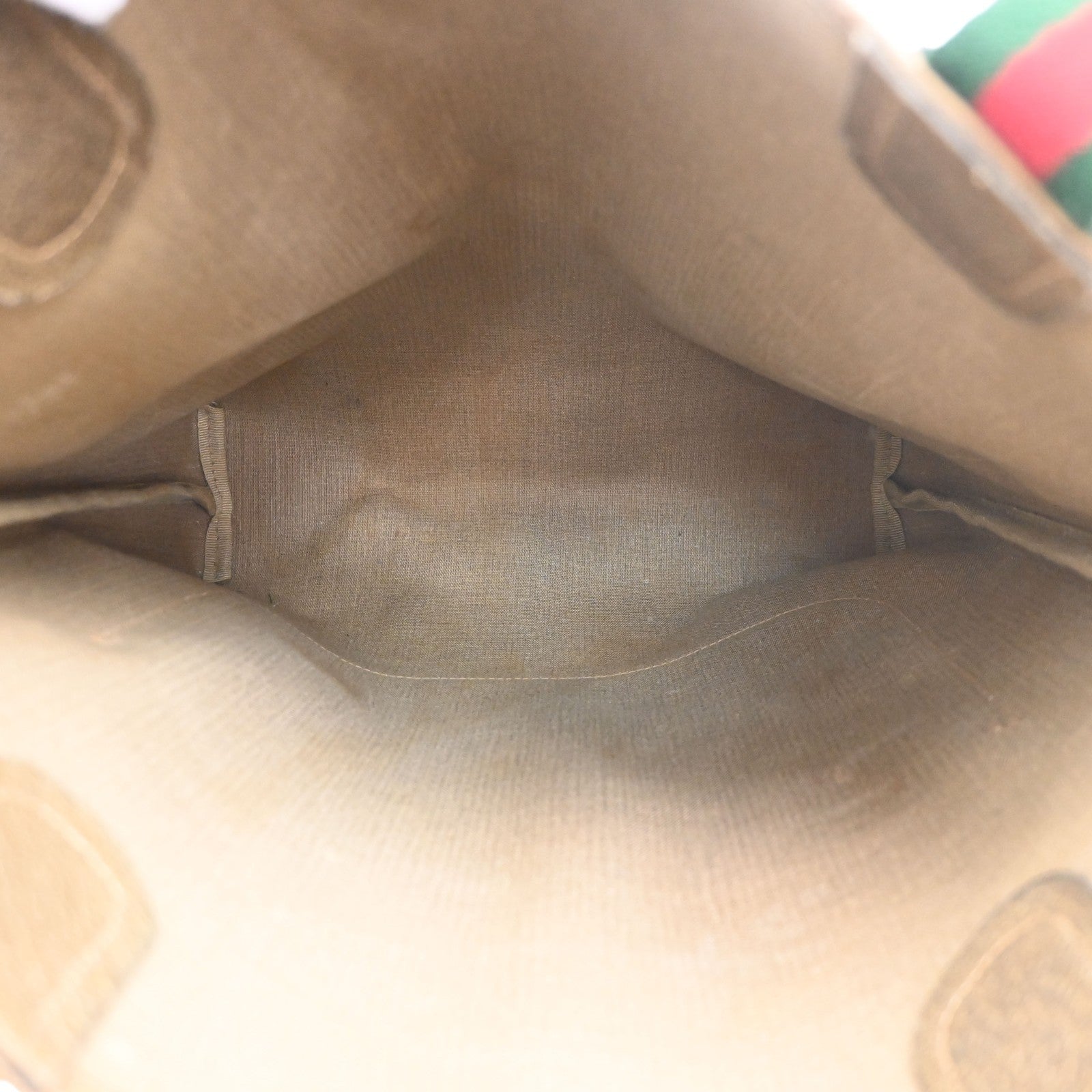 GUCCI Logo GG Pattern Sherry Shoulder Bag PVC Leather Brown Italy 67KD124