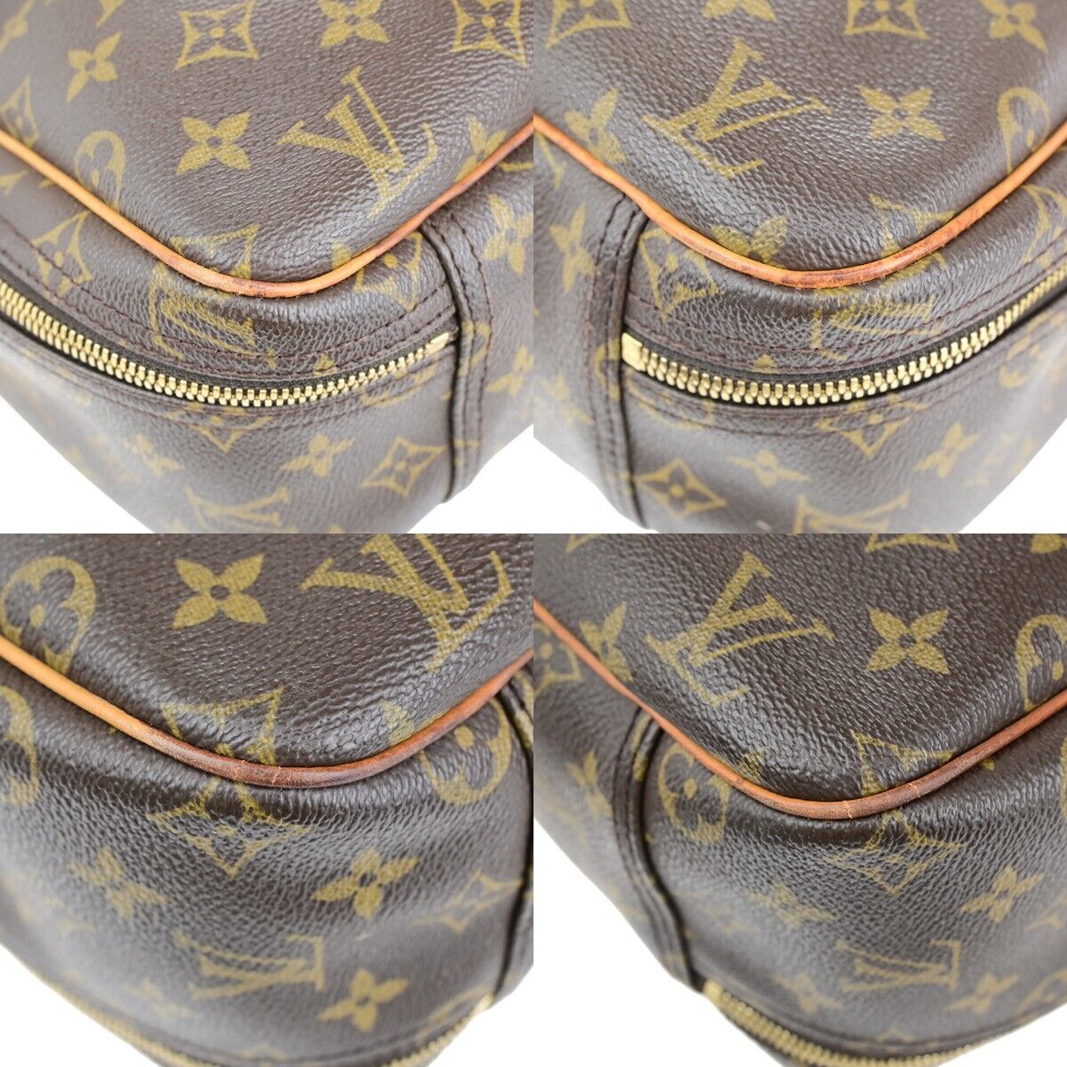 LOUIS VUITTON Excursion Shoes Hand Bag Monogram Leather Brown M41450 64SJ518