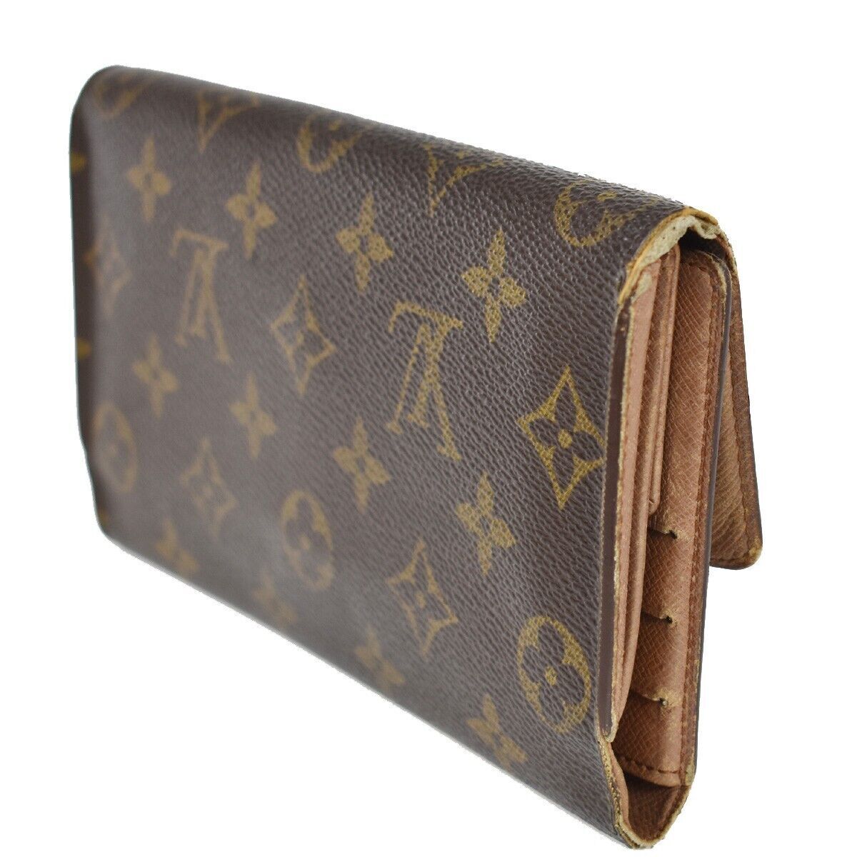 LOUIS VUITTON International Long Trifold Wallet Monogram Brown M61215 05YB794