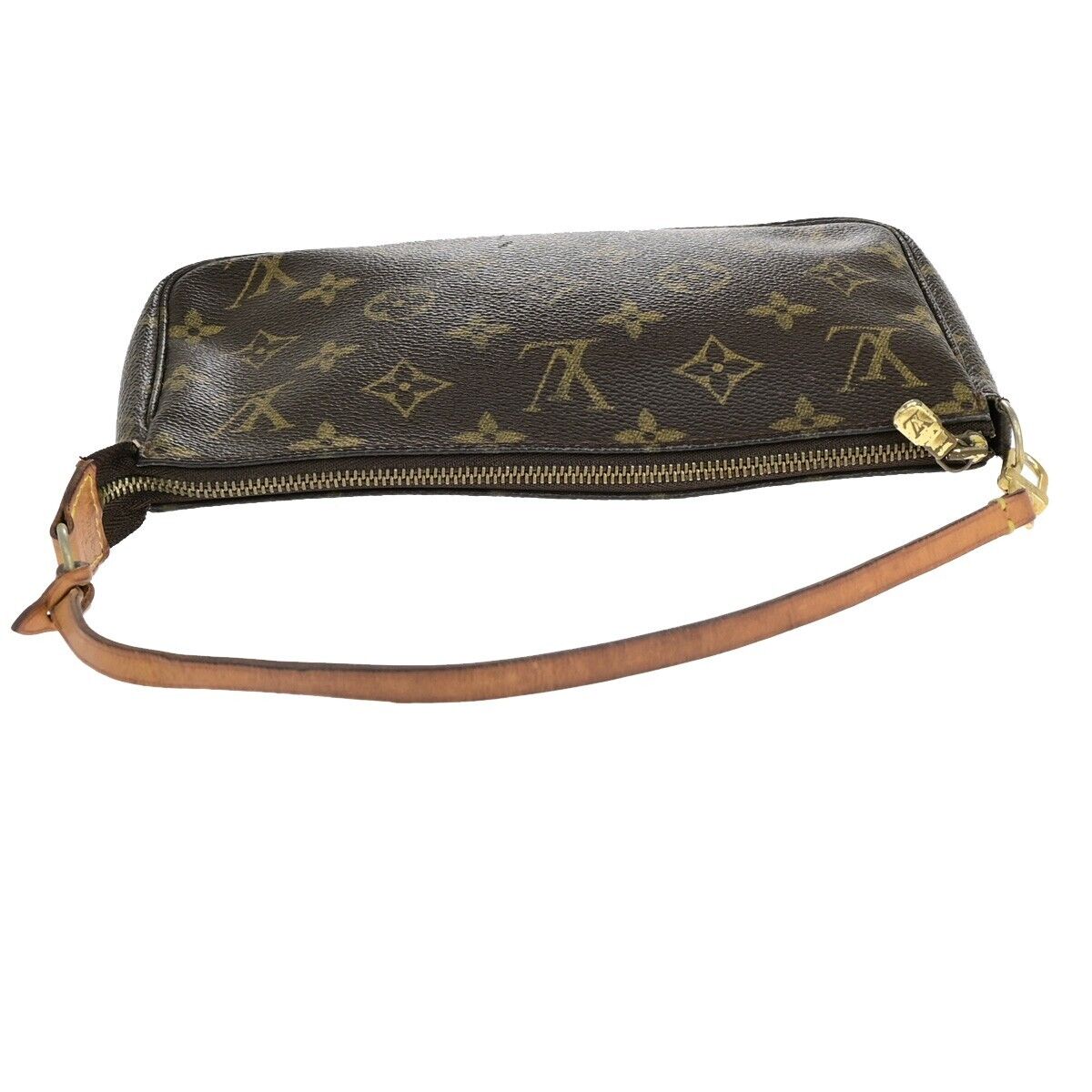 LOUIS VUITTON Pochette Accessoires Hand Bag Monogram Leather BN M51980 84EB742