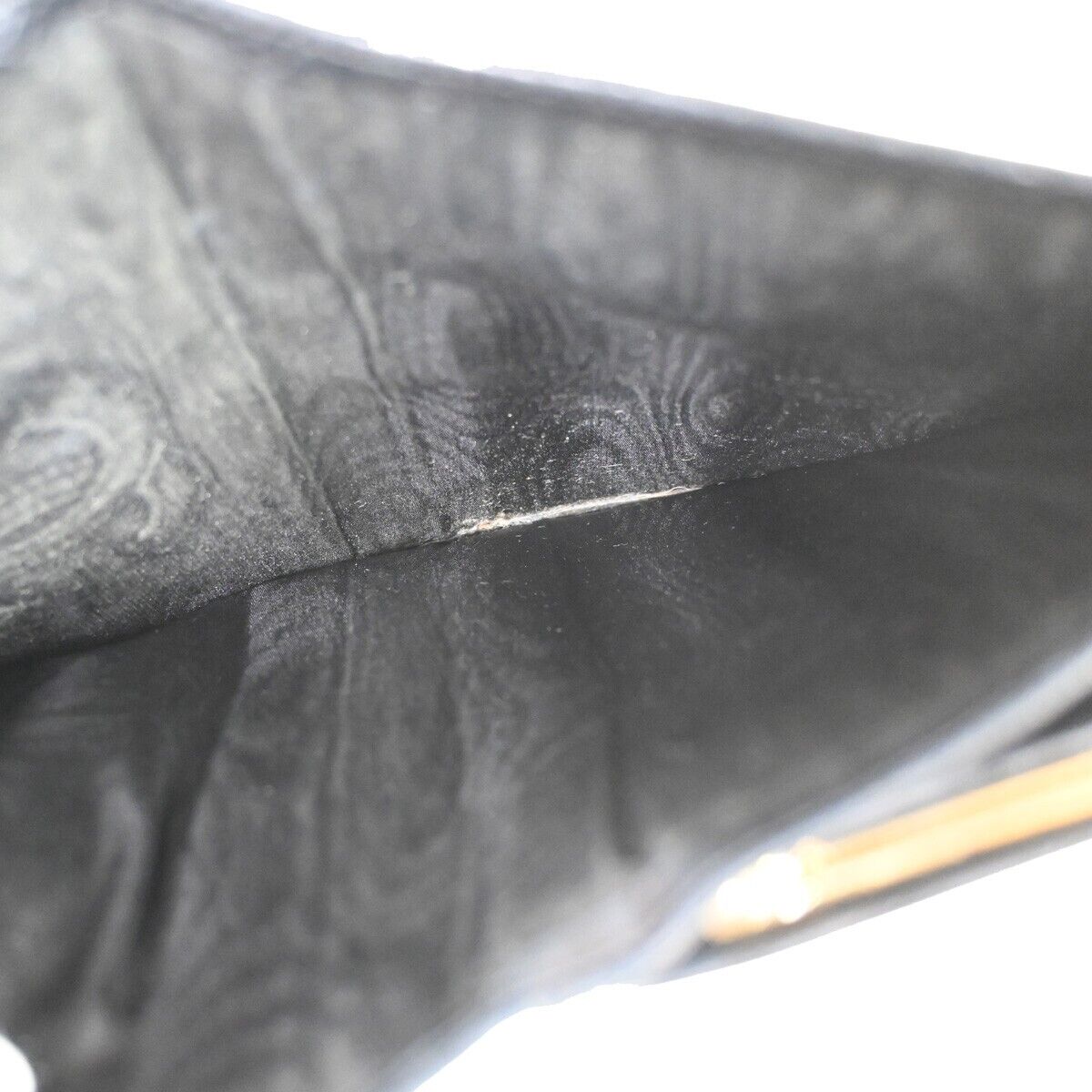 CHANEL CC Logo Long Bifold Wallet Purse Caviar Skin Leather Black GHW 34RF095