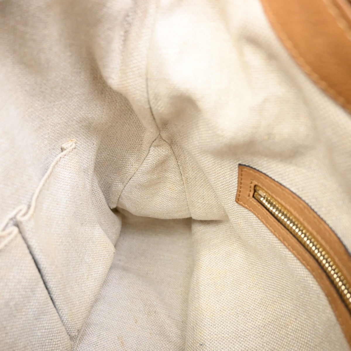 GUCCI Logo Marrakech GG Pattern Shoulder Hobo Bag Canvas Leather Brown 85YH679