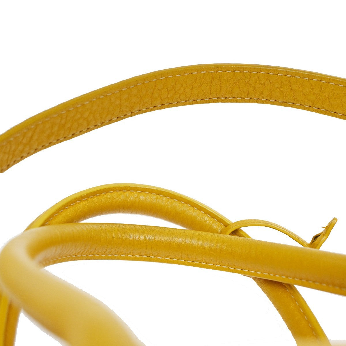 PRADA 2Way Shoulder Hand Tote Bag Vitello Daino Leather Yellow GHW 14DA189