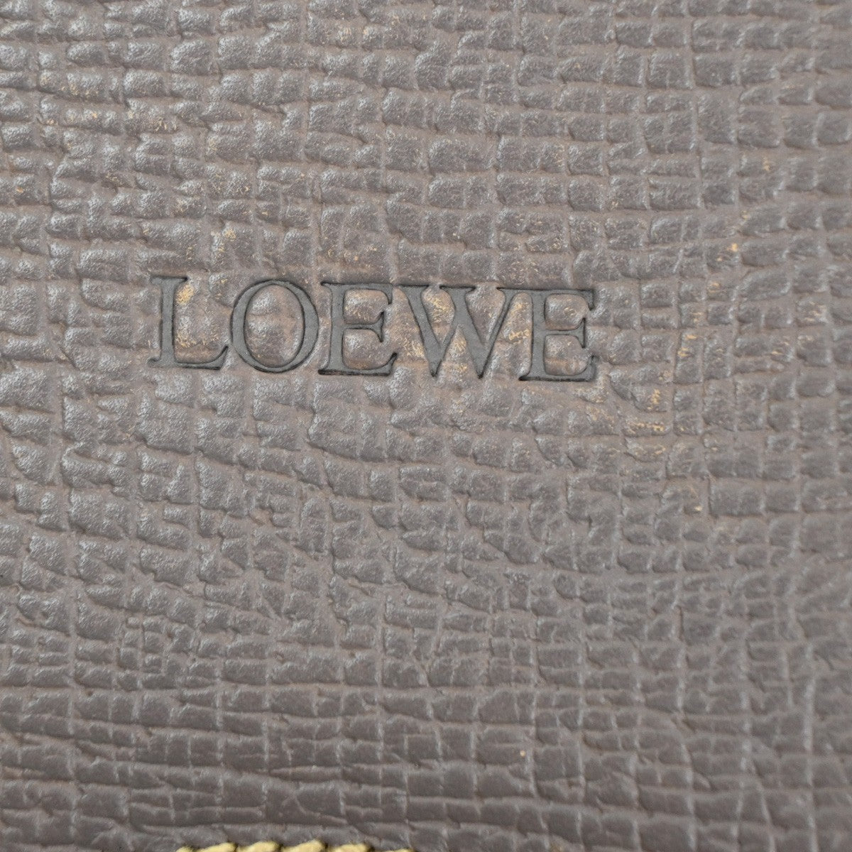LOEWE Logo Barcelona 2Way Shoulder Bag Embossing Leather Purple GHW 86KC880