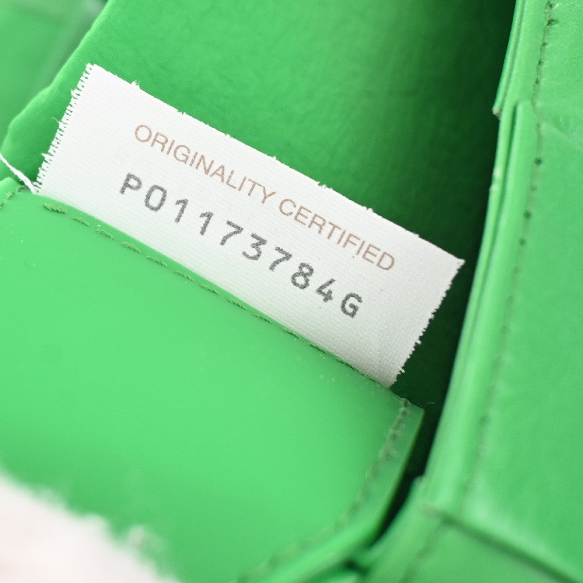 BOTTEGA VENETA Logo Candy Cassette Mini Shoulder Bag Leather Green Italy 79RQ072