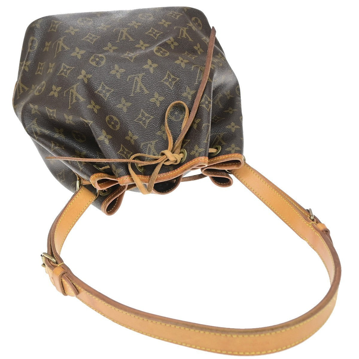 LOUIS VUITTON Petit Noe Drawstring Shoulder Bag Monogram Leather M42226 70MA705