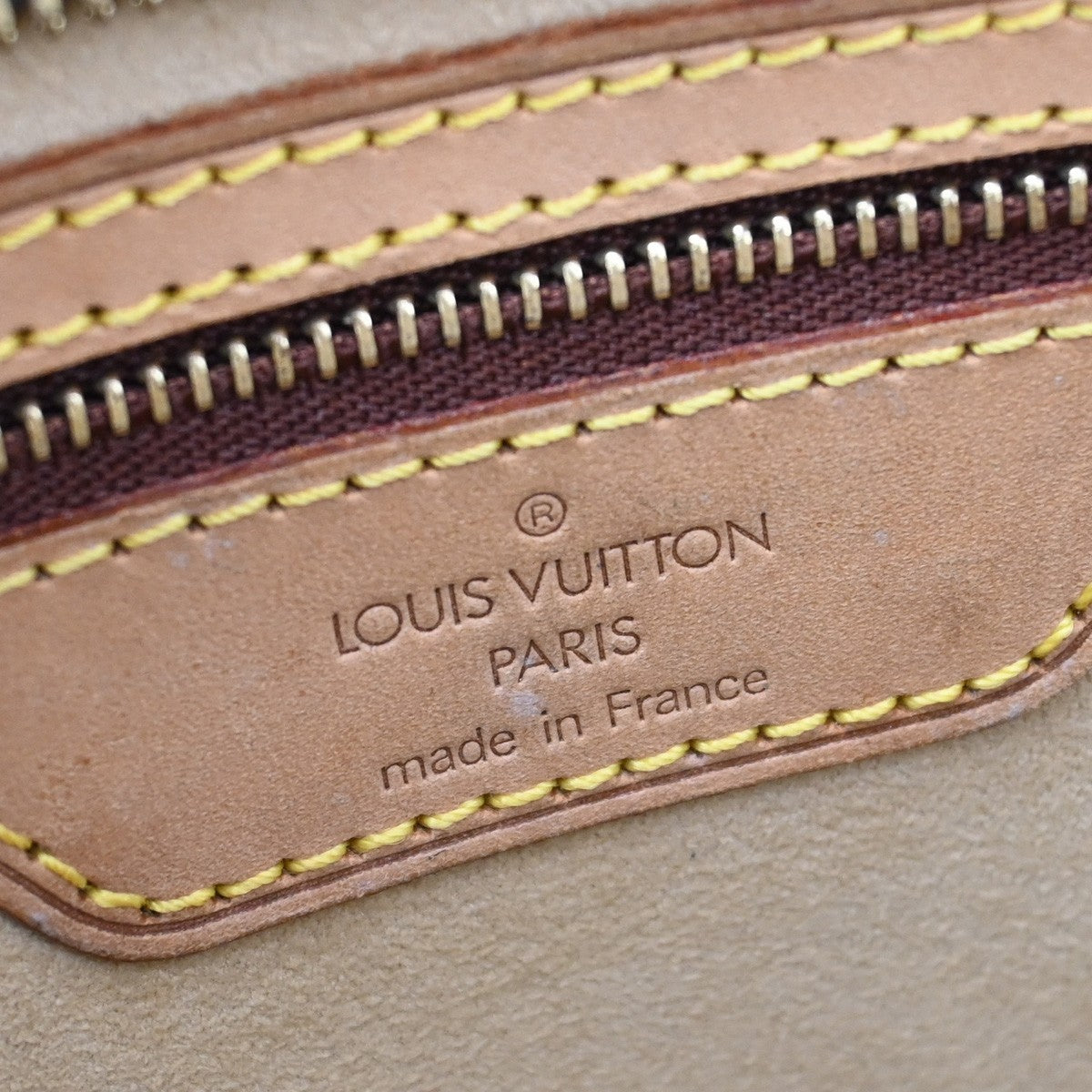 LOUIS VUITTON LV Logo Cite GM Shoulder Bag Monogram Leather Brown M51181 11AA077