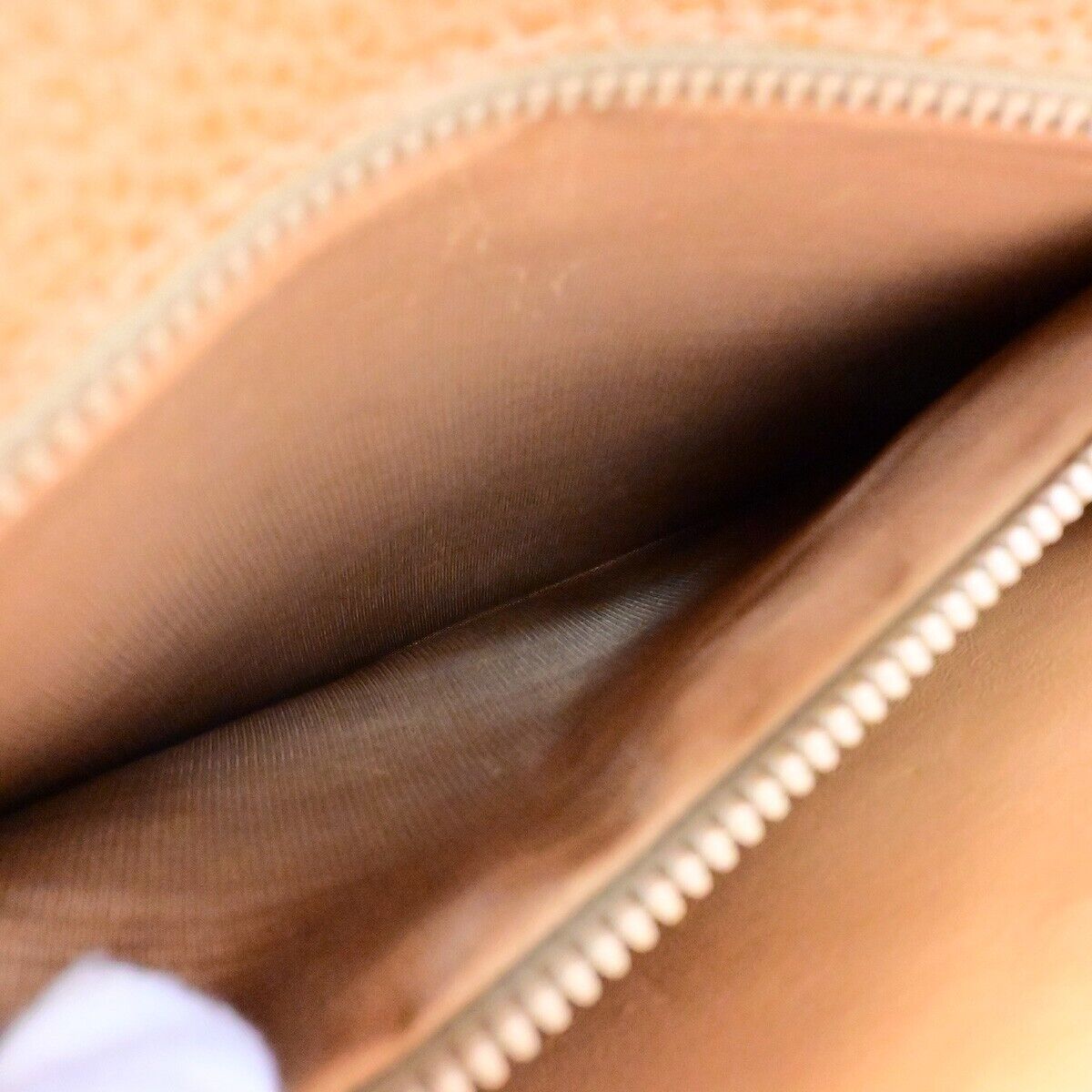 CELINE Logo Shoulder Bag Leather Brown GHW Made in Italy 66EB657