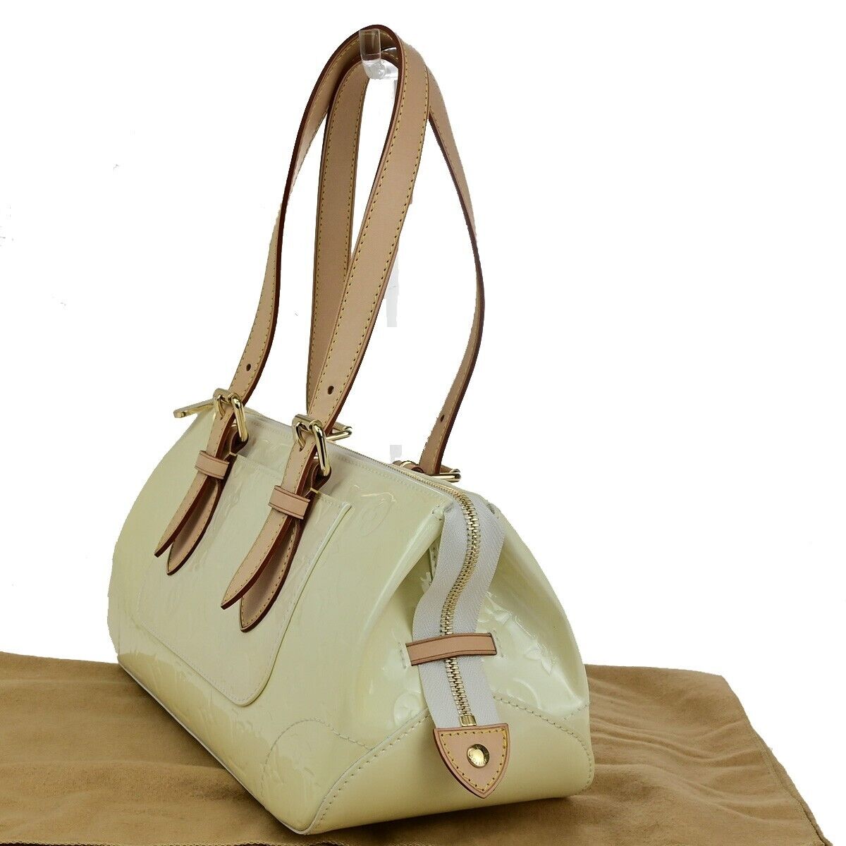 LOUIS VUITTON Rosewood Hand Bag Monogram Vernis Leather Perle M93508 86SJ618