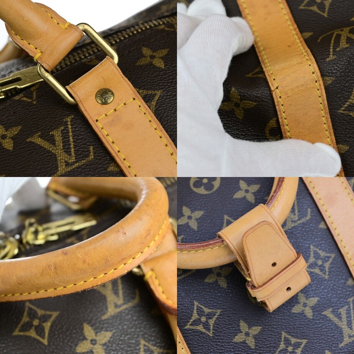 LOUIS VUITTON Keepall 50 Travel Hand Bag Monogram Leather Brown M41426 72ED322