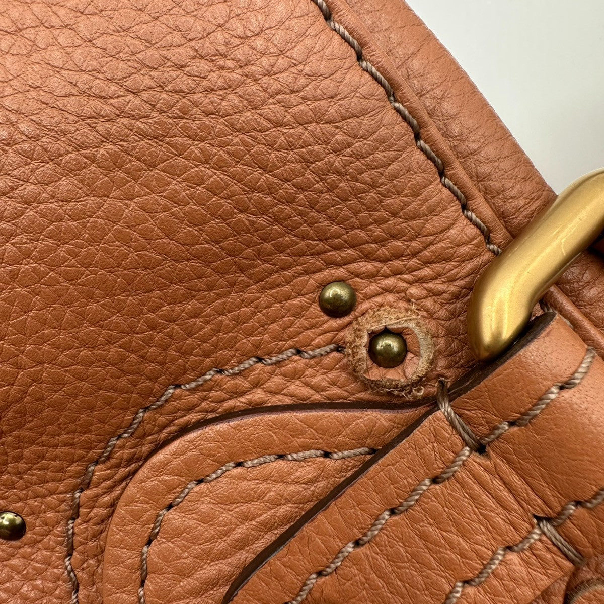 CHLOE Paddington Shoulder Hand Bag Leather Light Brown Italy GHW 59RL834