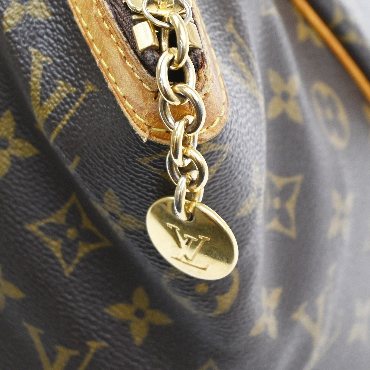 LOUIS VUITTON LV Tivoli GM Shoulder Bag Monogram Leather Brown M40144 70MA640