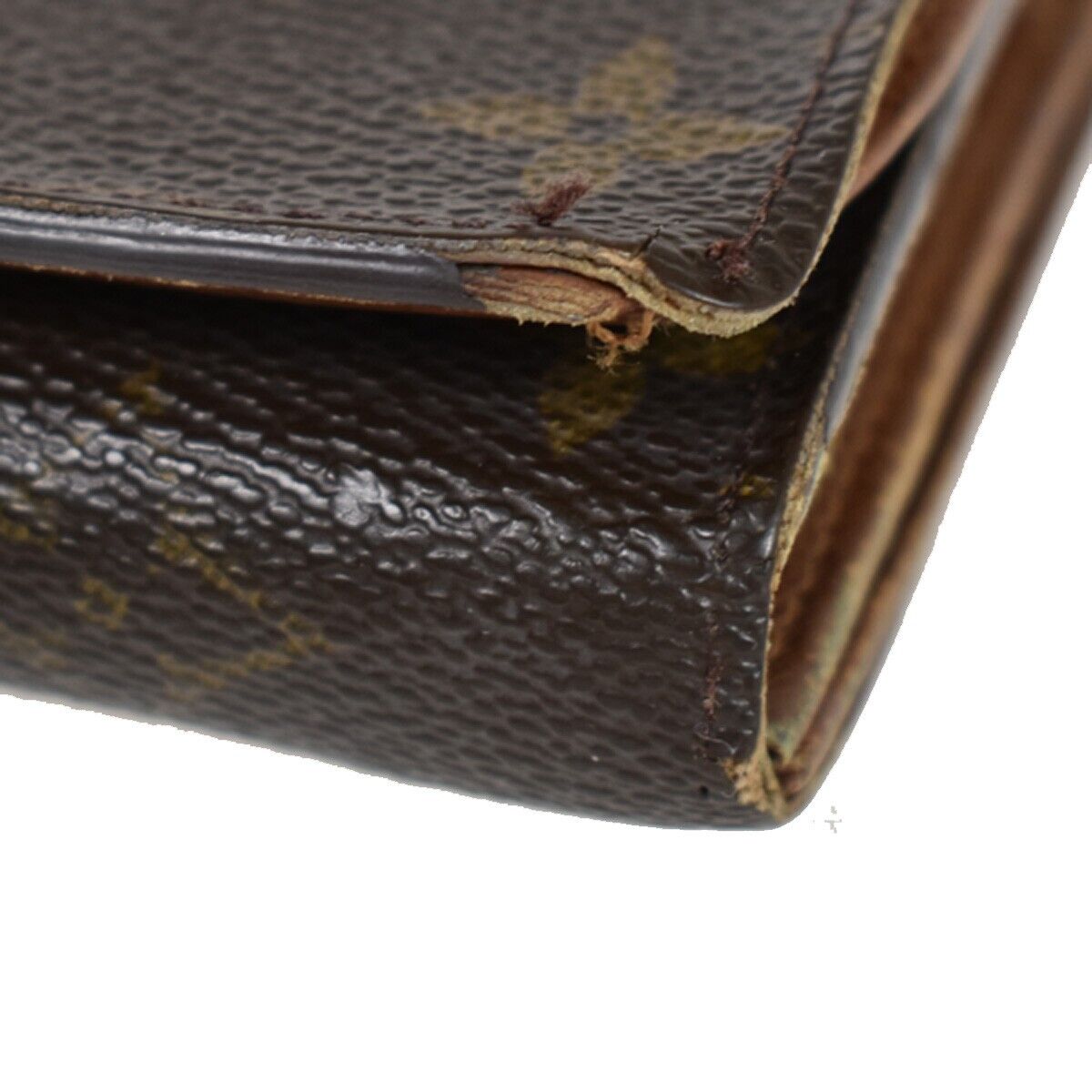 LOUIS VUITTON 5 Set Long Wallet Purse Monogram Matte Taiga Leather Brown 61GA567