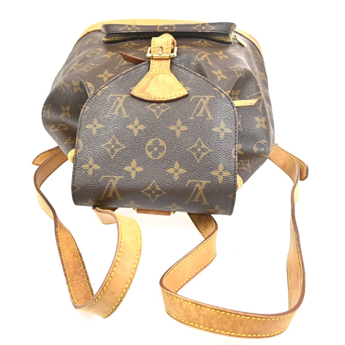 LOUIS VUITTON Montsouris MM Backpack Bag Monogram Leather Brown M51136 77CA673