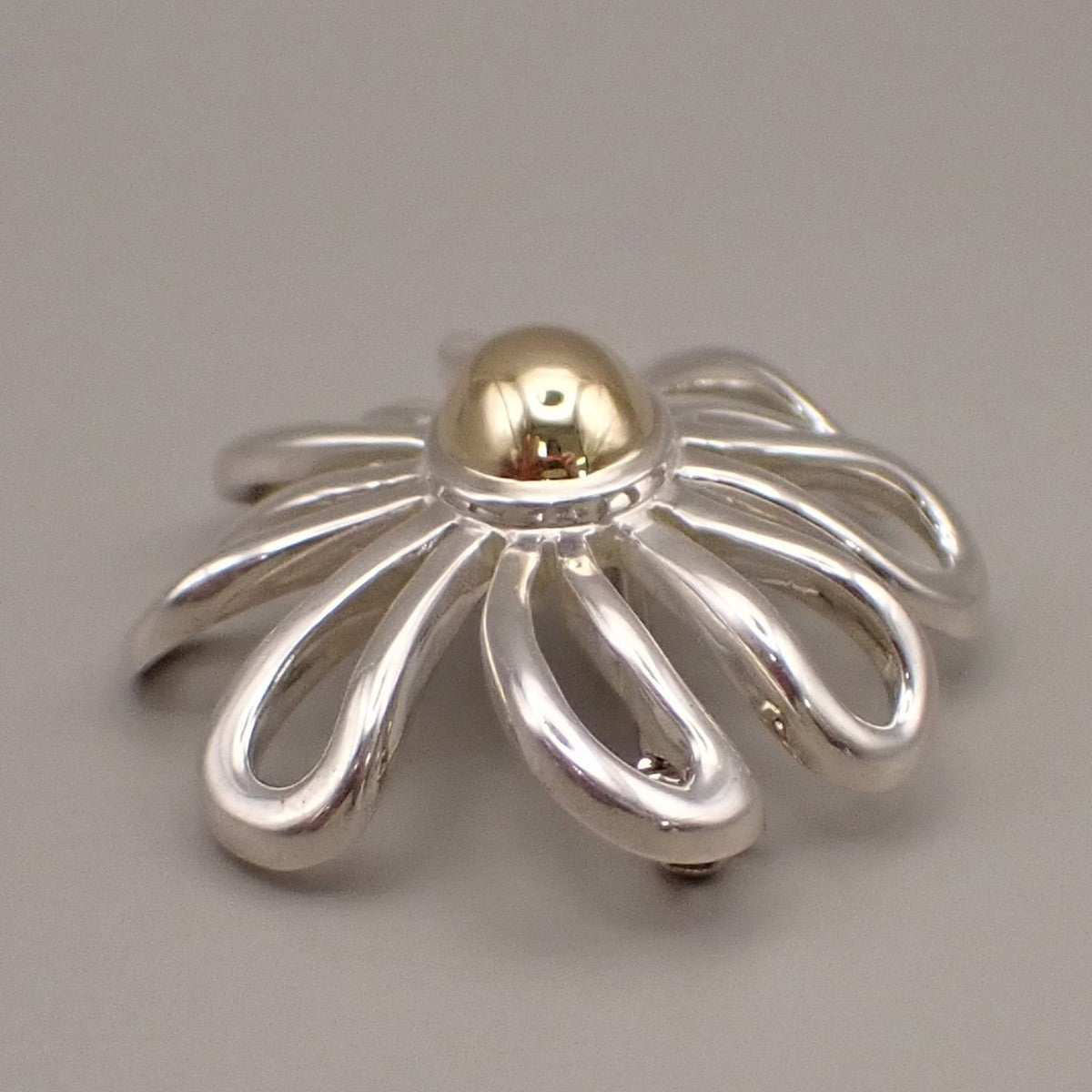 Tiffany & Co. Logo Daisy Flower Pin Brooch Silver 925/Gold 750 64RL337
