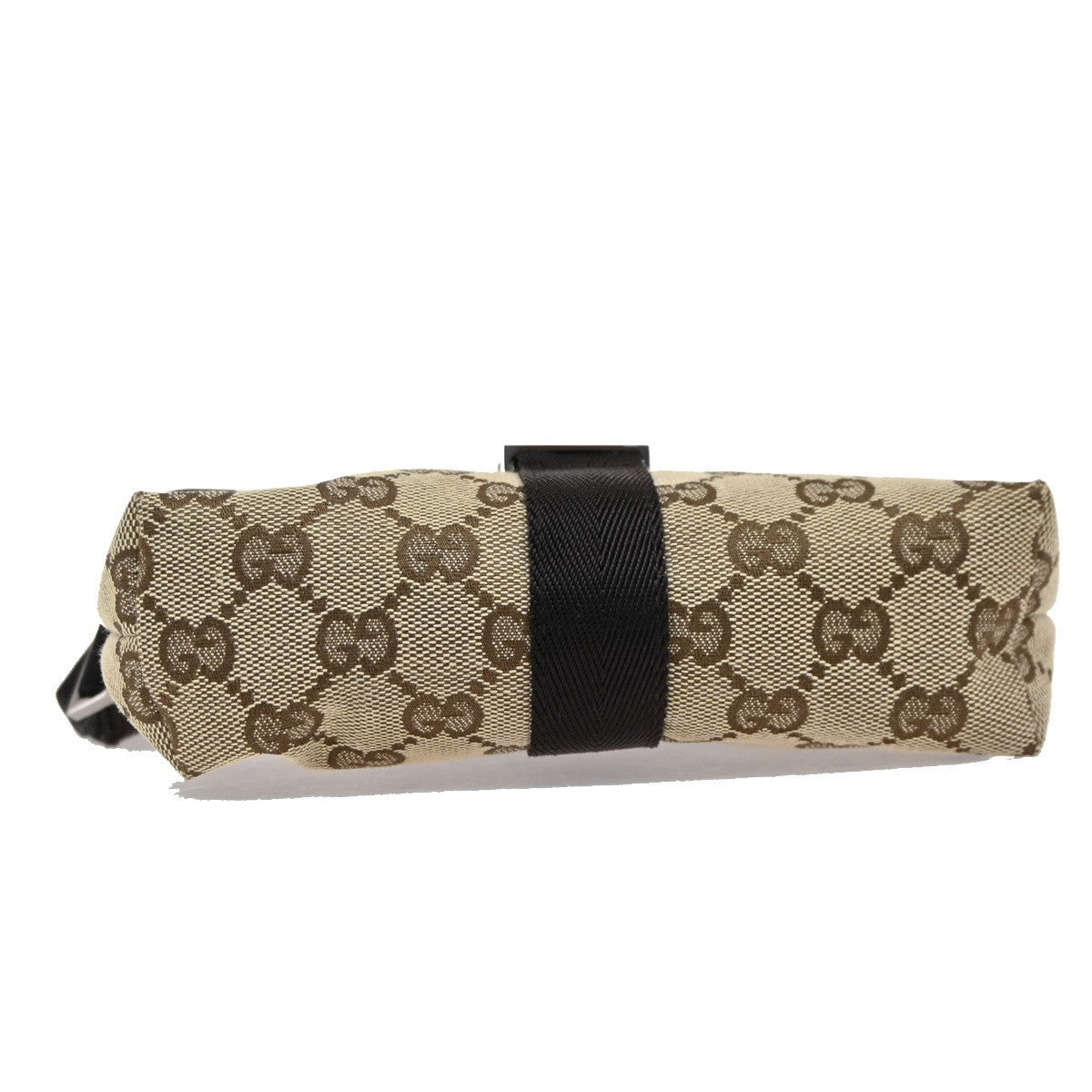 GUCCI GG Pattern Waist Bag Canvas Leather Beige Brown SHW Italy 76KB758