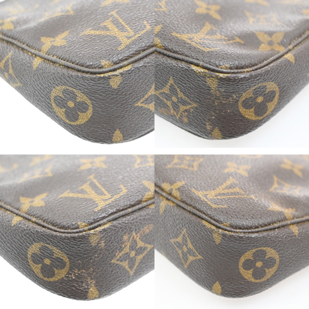LOUIS VUITTON Pochette Accessoires Hand Bag Monogram Leather BN M51980 85MA488