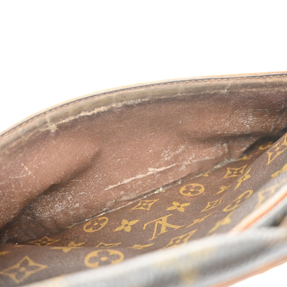 LOUIS VUITTON Compiegne 28 Clutch Hand Bag Monogram Leather Brown M51845 60KD201