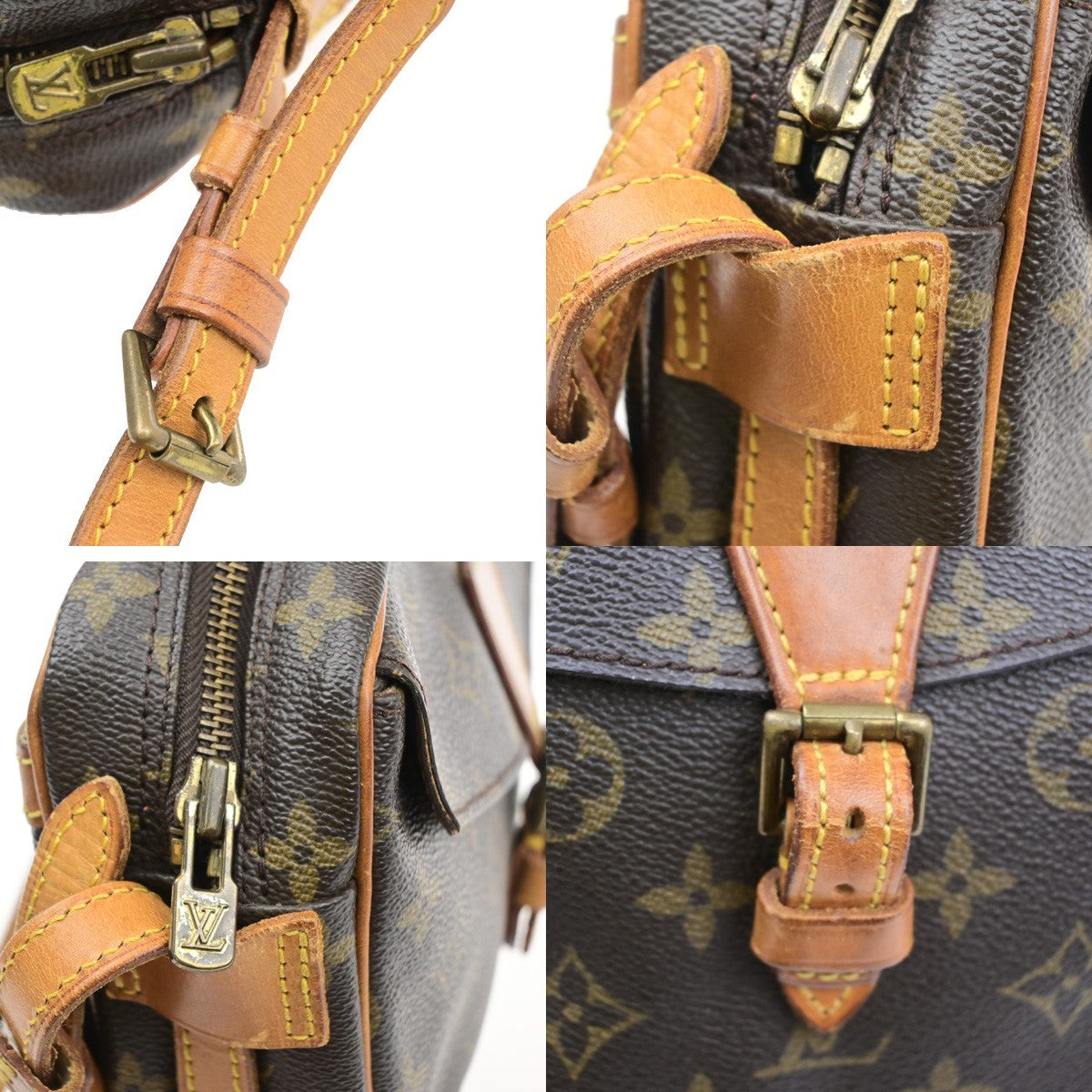 LOUIS VUITTON Jeune Fille PM Shoulder Bag Monogram Leather Brown M51227 38YJ226