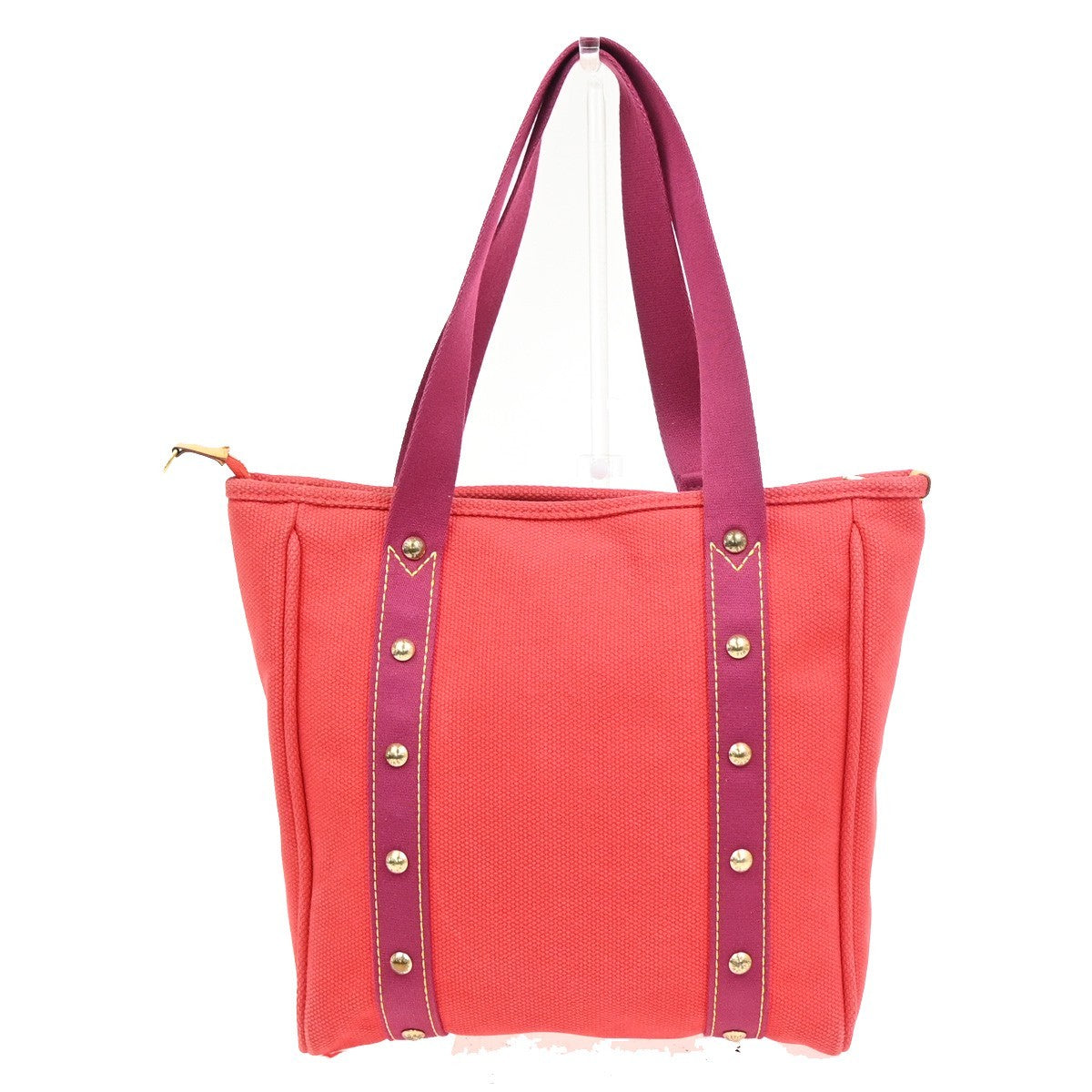 6.Live LOUIS VUITTON Cabas MM Shoulder Bag Antigua Canvas Leather M40034 32ZA237