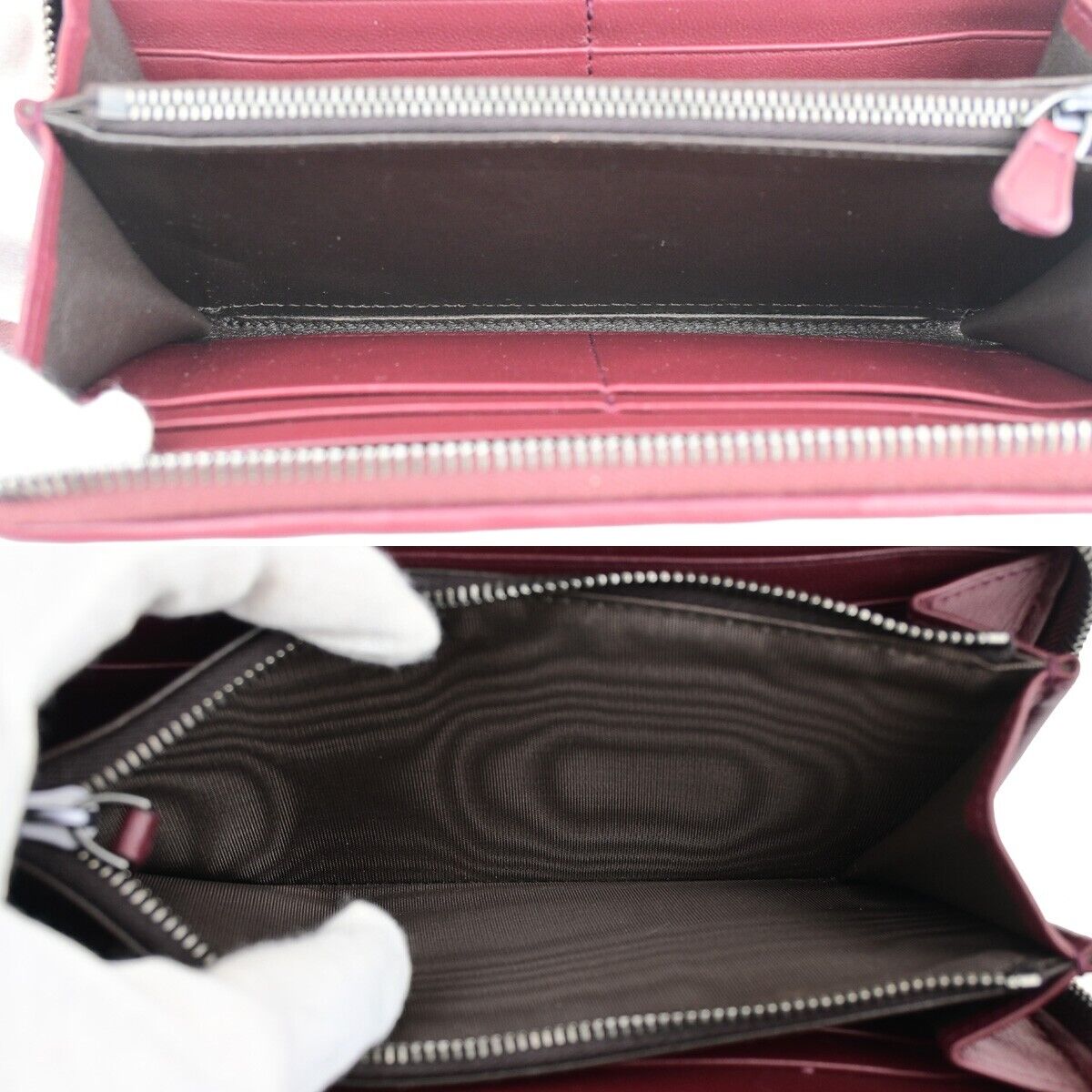 BOTTEGA VENETA Intrecciato Long Zippr Around Wallet Purse Leather BX 65YF841