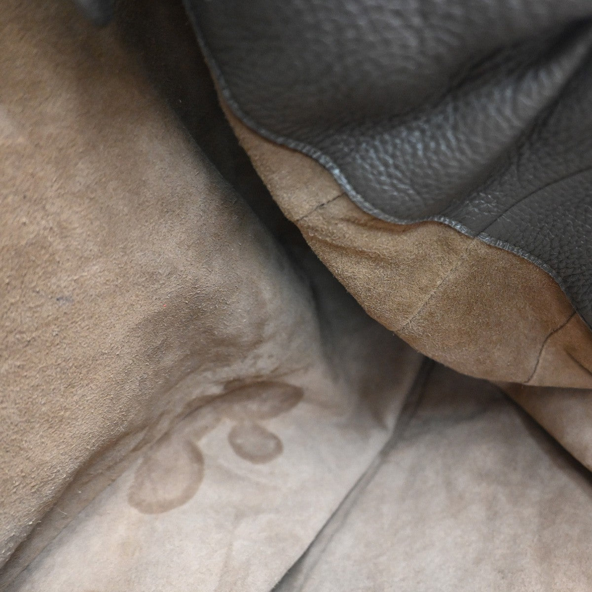 BOTTEGA VENETA Logo Hobo Shoulder Hand Bag Leather Gray Italy 31KB181