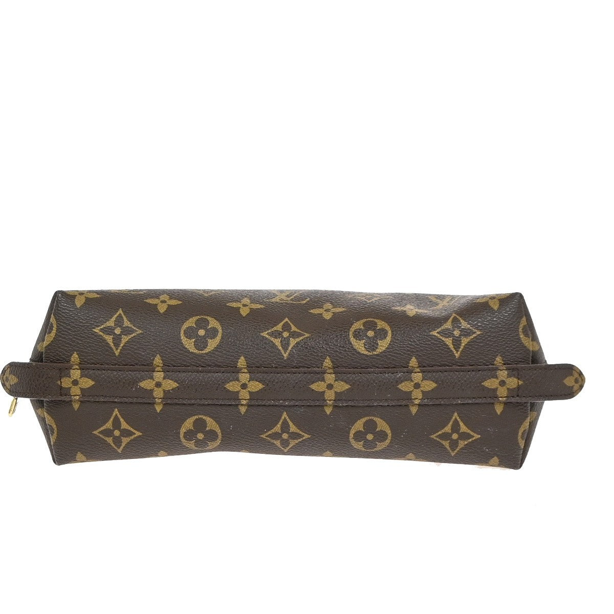 LOUIS VUITTON Trousse Demi Ronde Pouch Monogram Leather Brown M47520 04KC683
