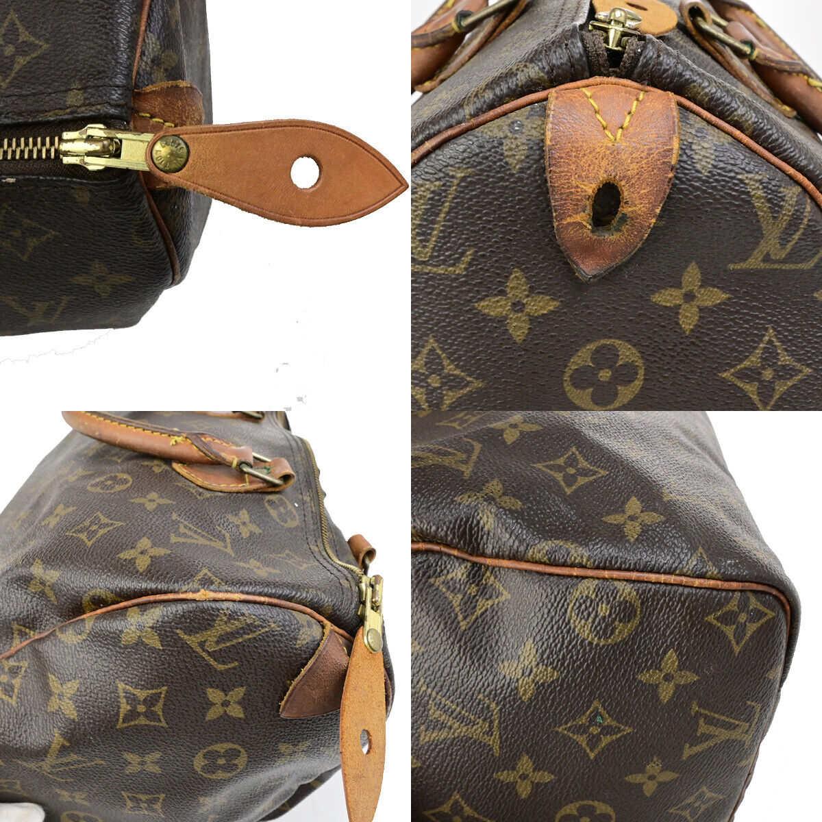 LOUIS VUITTON Speedy 30 Travel Hand Bag Monogram Leather Brown M41526 67SJ546