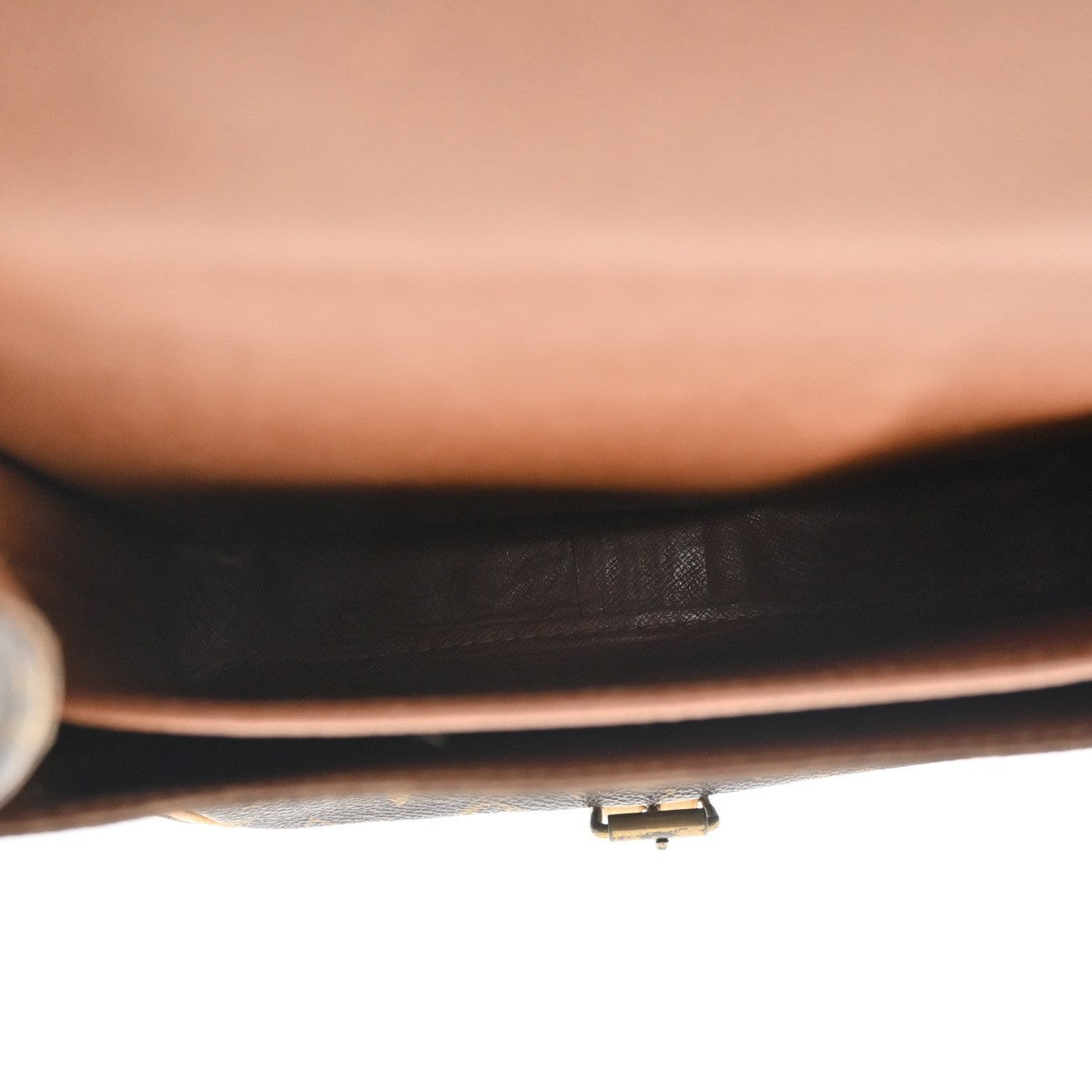LOUIS VUITTON Cartouchiere MM Shoulder Bag Monogram Leather Brown M51253 85CA683