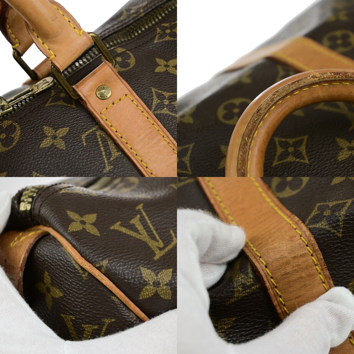LOUIS VUITTON Keepall 45 Travel Hand Bag Monogram Leather Brown M41428 77ED140