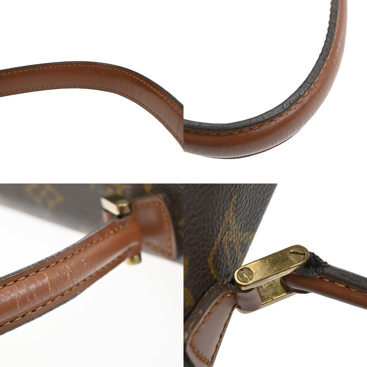 LOUIS VUITTON Concorde Hand Bag Monogram Leather Brown France M51190 82MA626