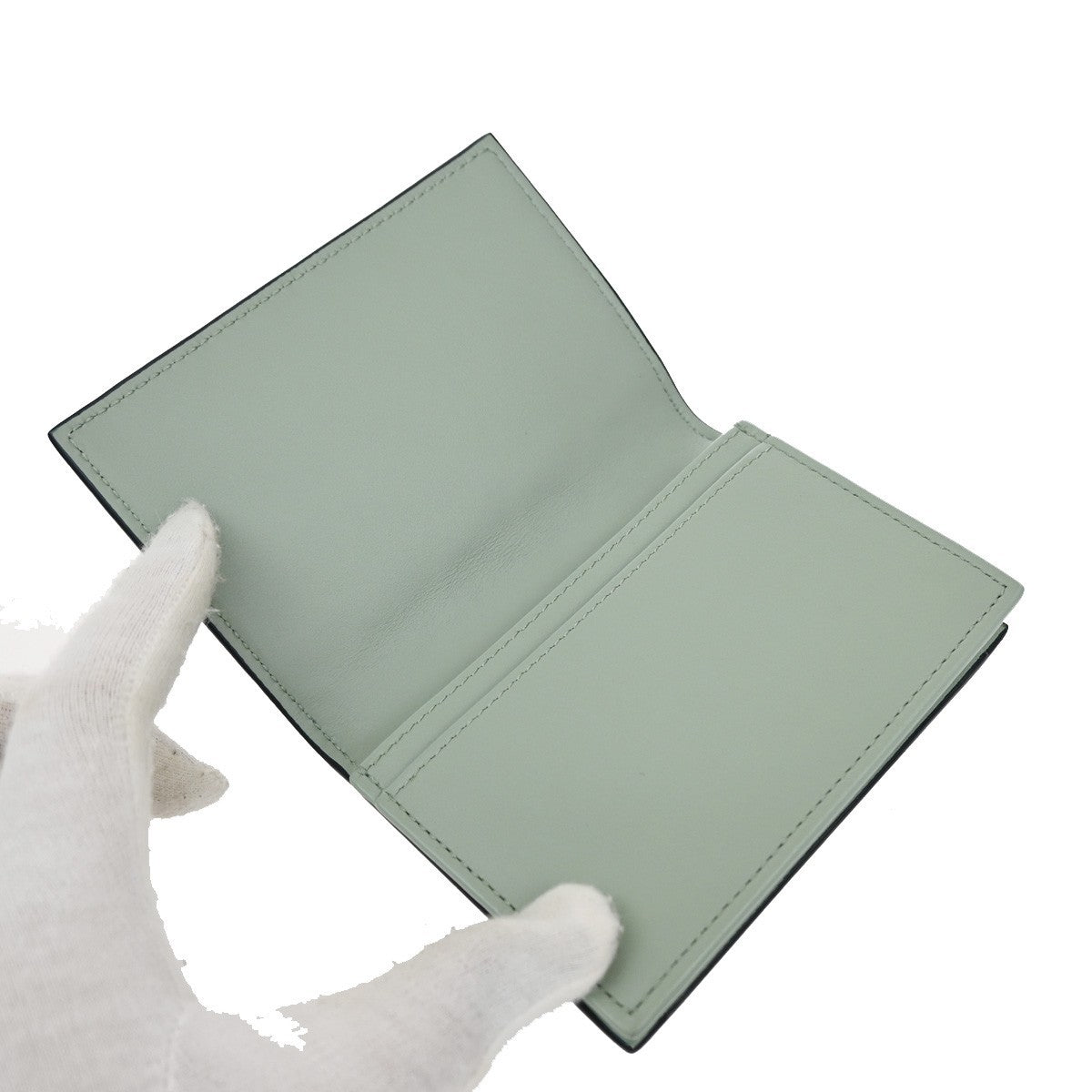 BOTTEGA VENETA Logo Intrecciato Card Case Wallet Leather Navy Blue Italy 66EF707