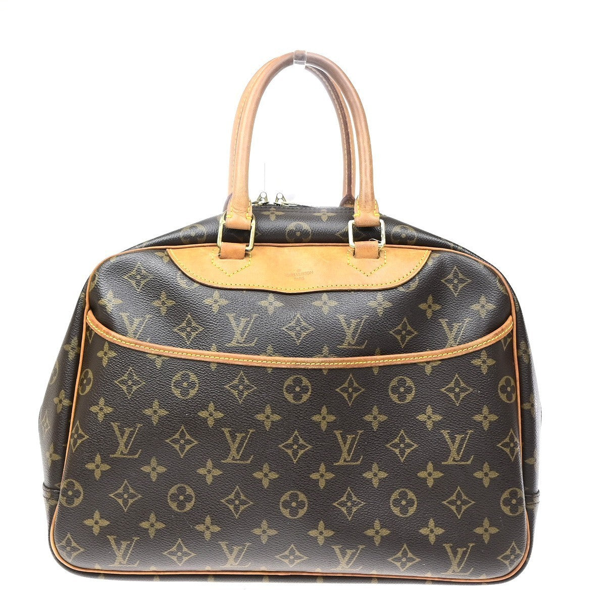 LOUIS VUITTON LV Logo Deauville Hand Bag Monogram Leather Brown M47270 80KD097