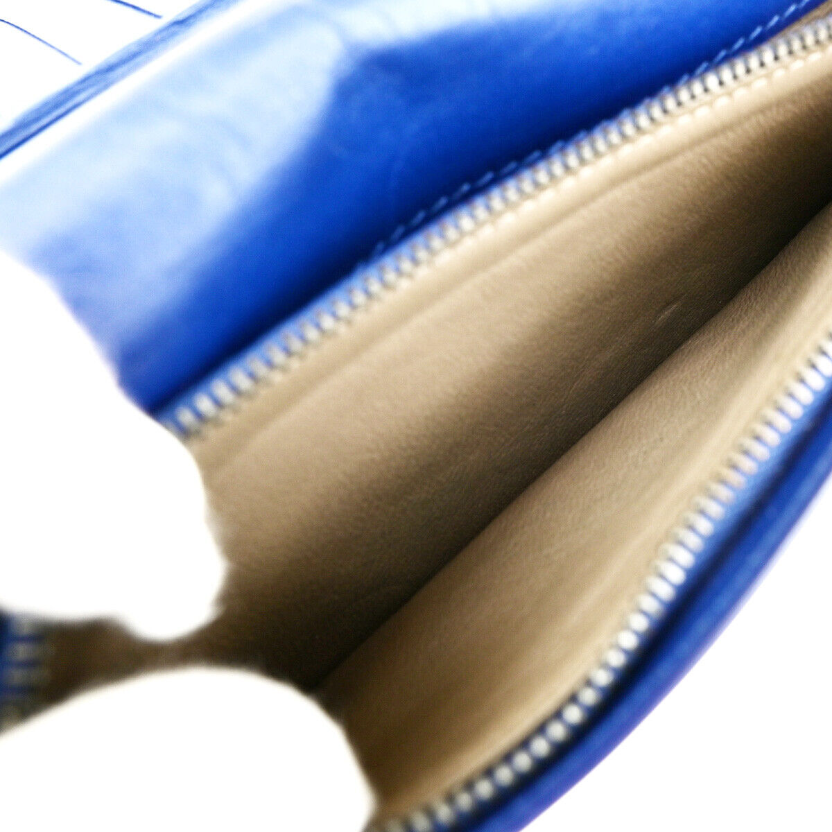 BOTTEGA VENETA Logo Intrecciato Long Bifold Wallet Leather Blue SHW 39SJ343