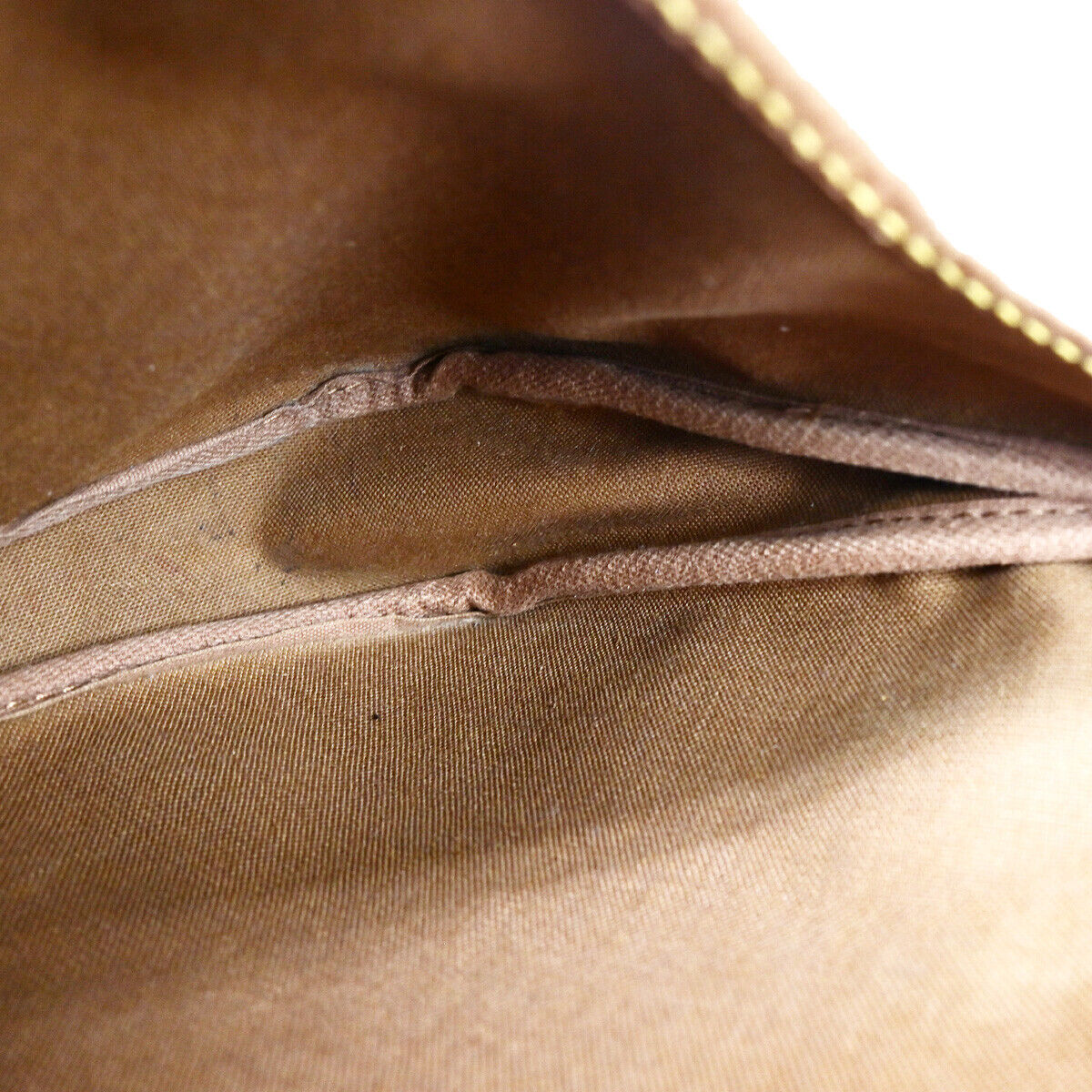LOUIS VUITTON Logo Saumur 30 Shoulder Bag Monogram Leather Brown M42256 09YE885