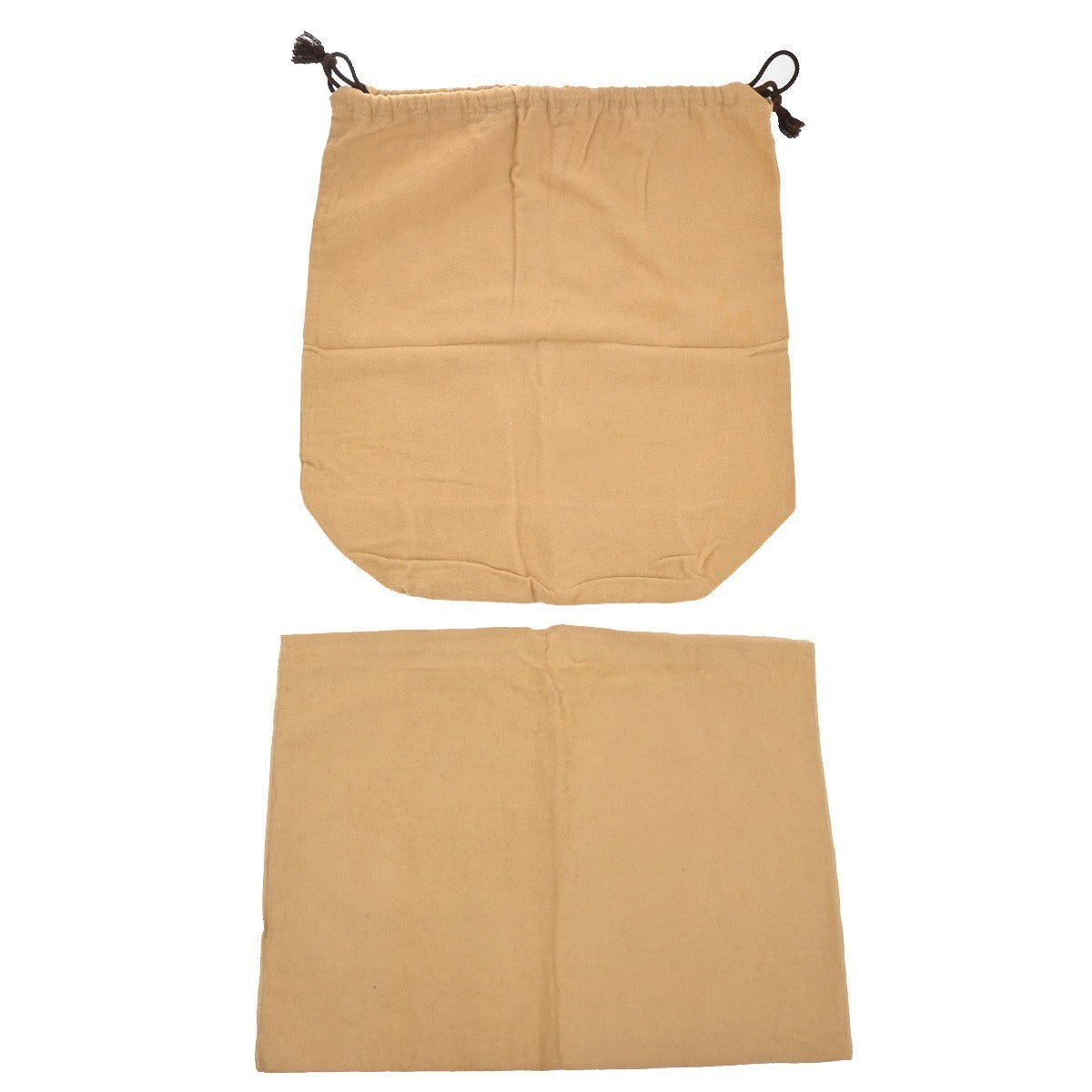 LOUIS VUITTON Logo 10 Set Dust Bag Drawstring Canvas Cotton Beige Brown 09KP042